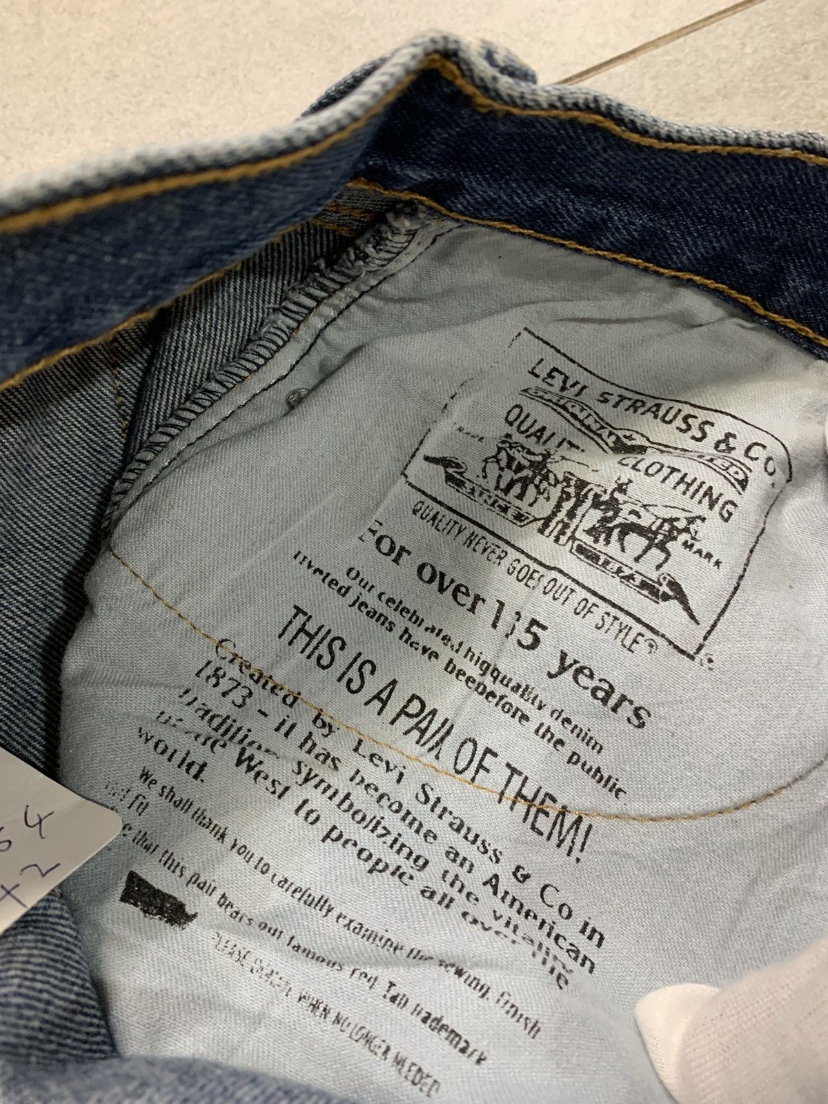 Levi's Vintage Clothing Y2k vintage 00s Blue Levi 505 straight wide leg Denim jeans Size US 30 / EU 46 - 9 Thumbnail