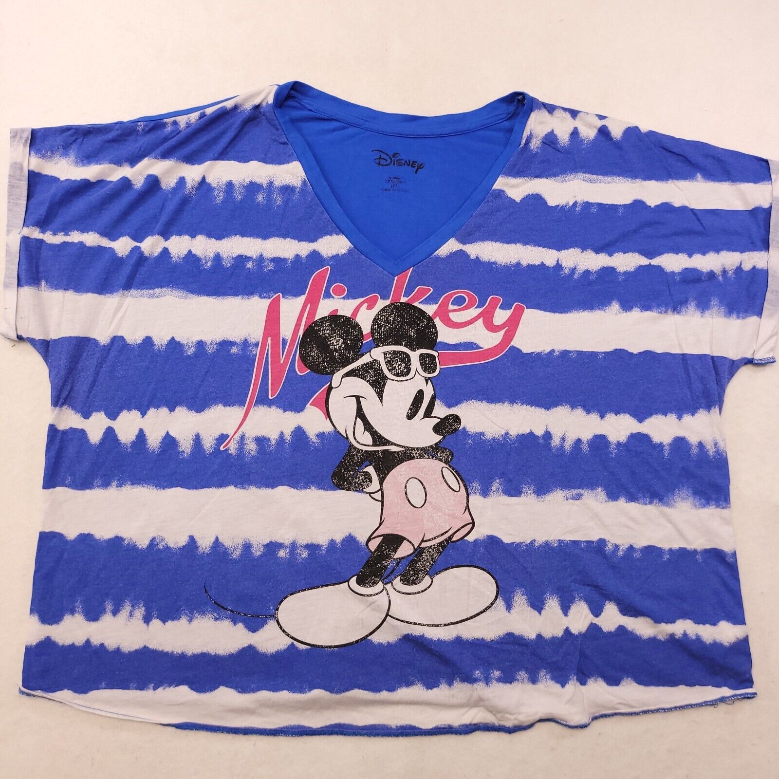 Disney Disney Mickey Casual Crop Top Women Size 3XL Blue White Size 3XL / US 20-22 - 2 Thumbnail