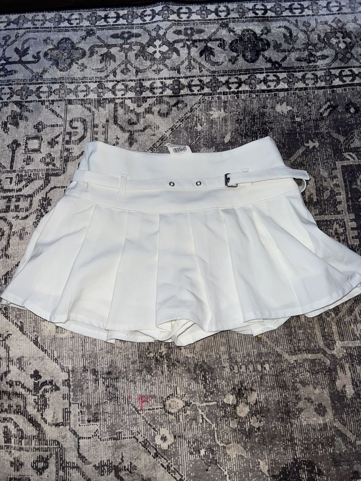 & Other Stories White Pleated Mini Skirt Size S / US 4 / IT 40 - 2 Thumbnail