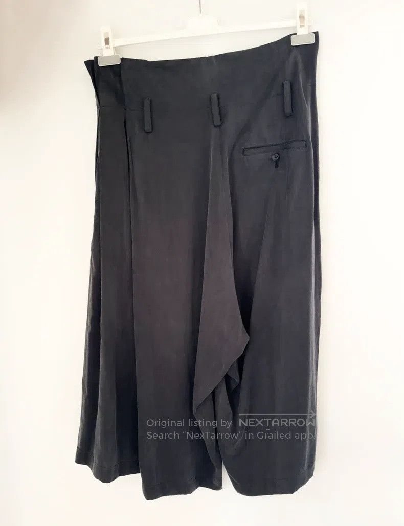 Yohji Yamamoto Yohji Yamamoto size 2 Silk cropped wide-leg pants Size US 28 / EU 44 - 2 Thumbnail