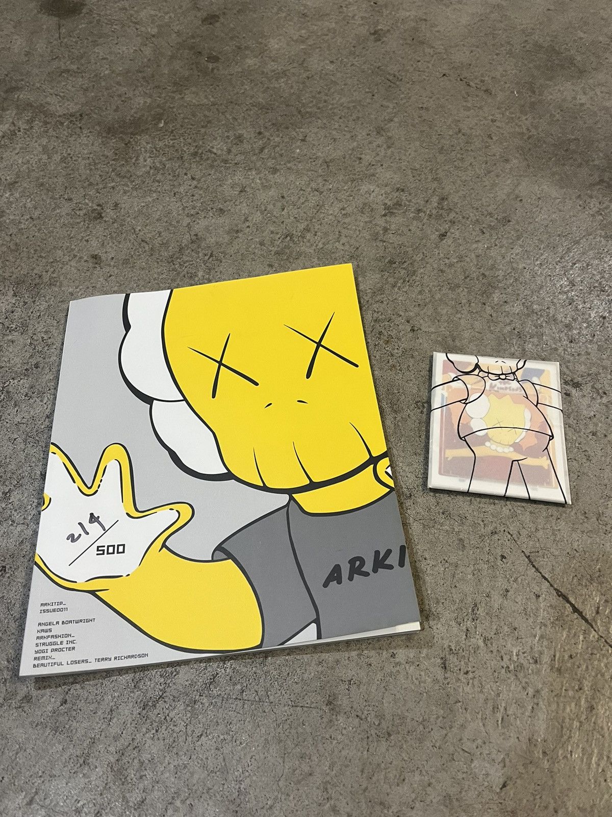 image of Kaws “Kimpsons” Card Set And Magazine in Black, Men's