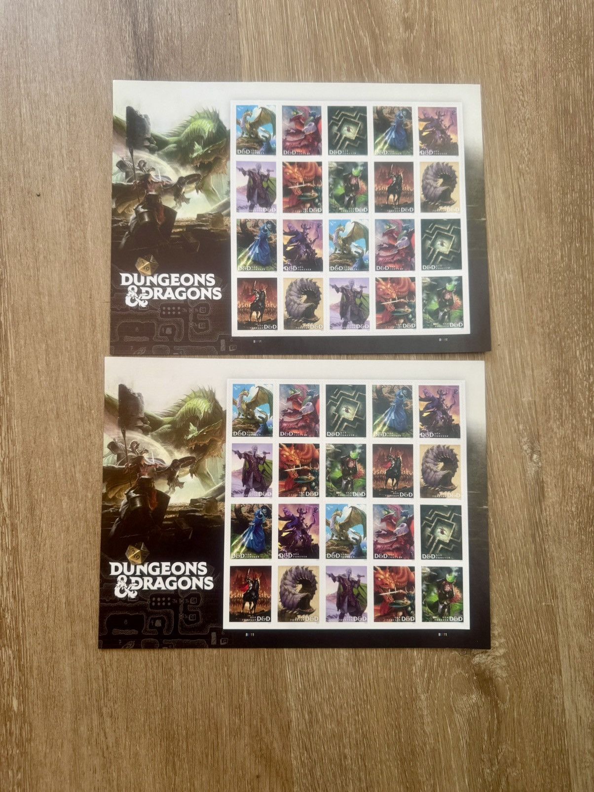Brain Dead Dungeons & Dragons 2x Collectors Sheets of Stamps (2023) Size ONE SIZE - 14 Thumbnail
