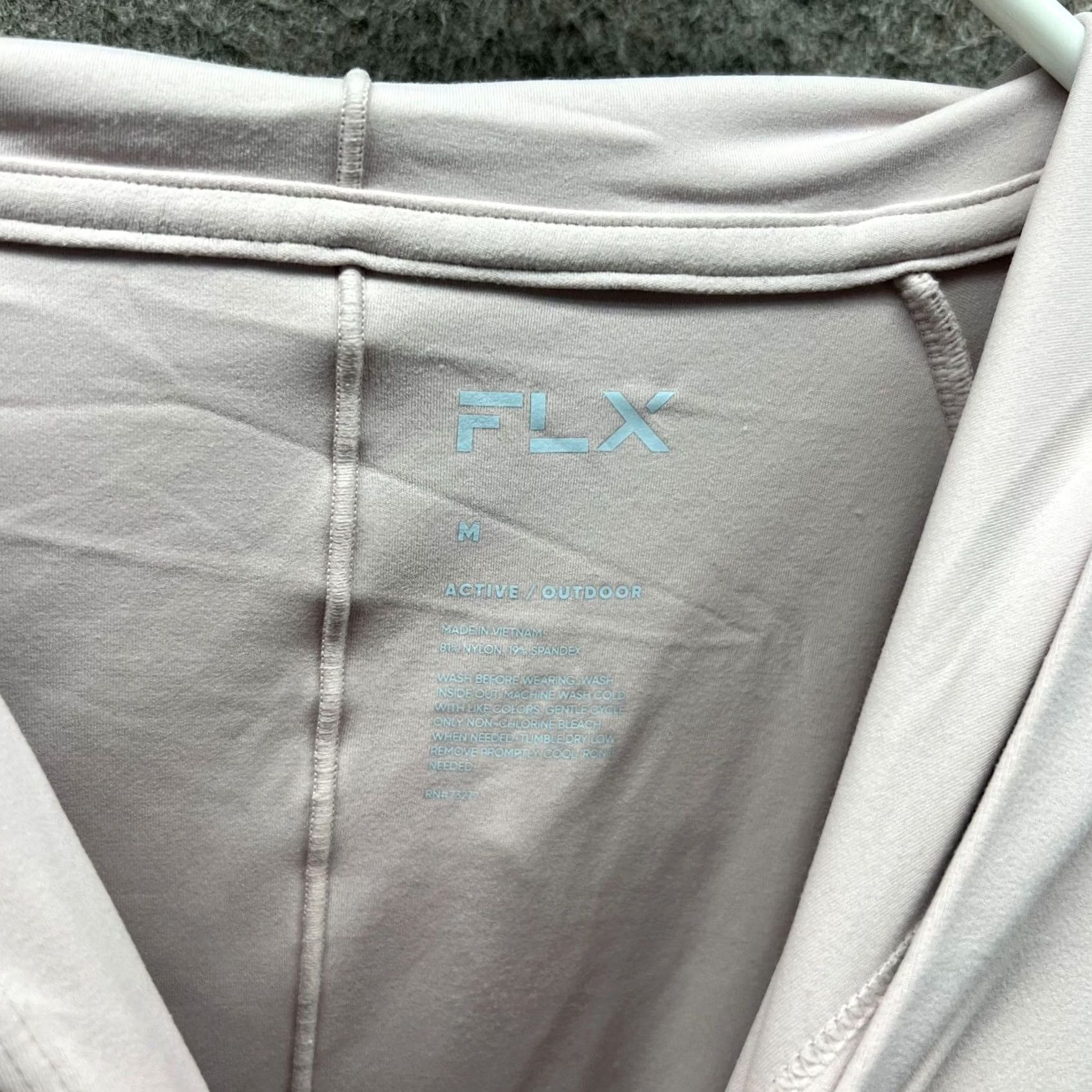 Vintage FLX Hoodie Womens Medium Pastel Pink Cropped Active Nylon Lightweight Pullover Sweatshirt Size M / US 6-8 / IT 42-44 - 3 Thumbnail