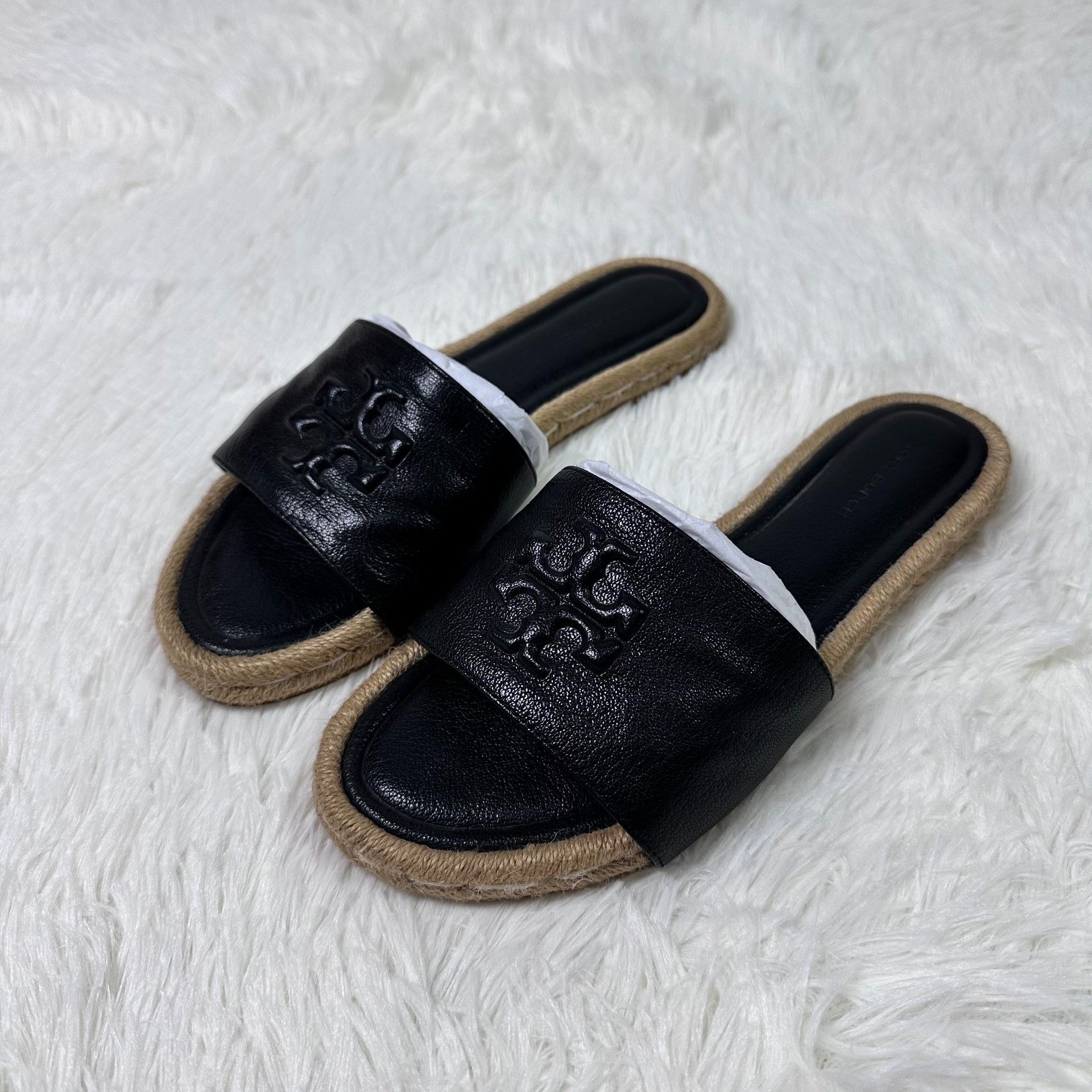 Tory Burch Tory Burch Leather Woven Slide Sandal Size US 7 / IT 37 - 1 Thumbnail