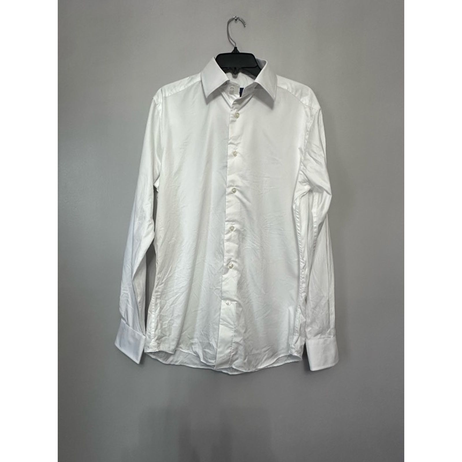 David Donahue David Donahue Button Up Dress Shirt 16 34/35 White Trim ...