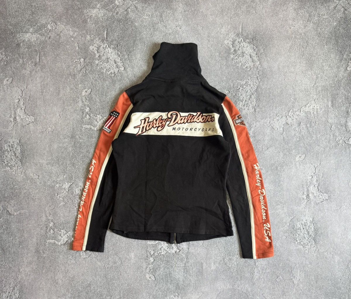 Harley Davidson Harley Davidson S zip turtleneck pullover sweater knit faded Size S / US 4 / IT 40 - 7 Thumbnail