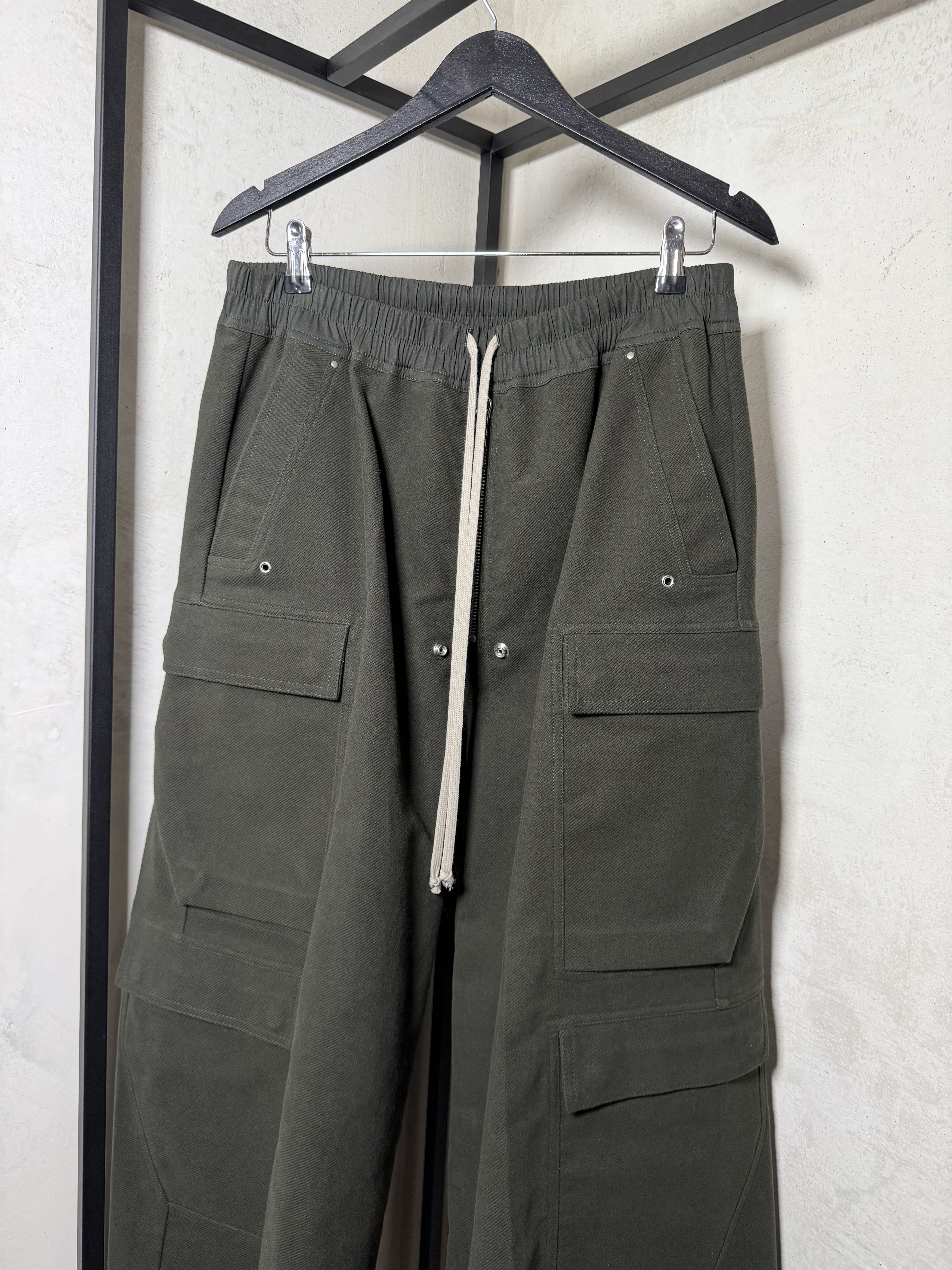 Rick Owens Rick Owens Cargobelas Woven Forest Green Pants Size US 36 / EU 52 - 13 Thumbnail