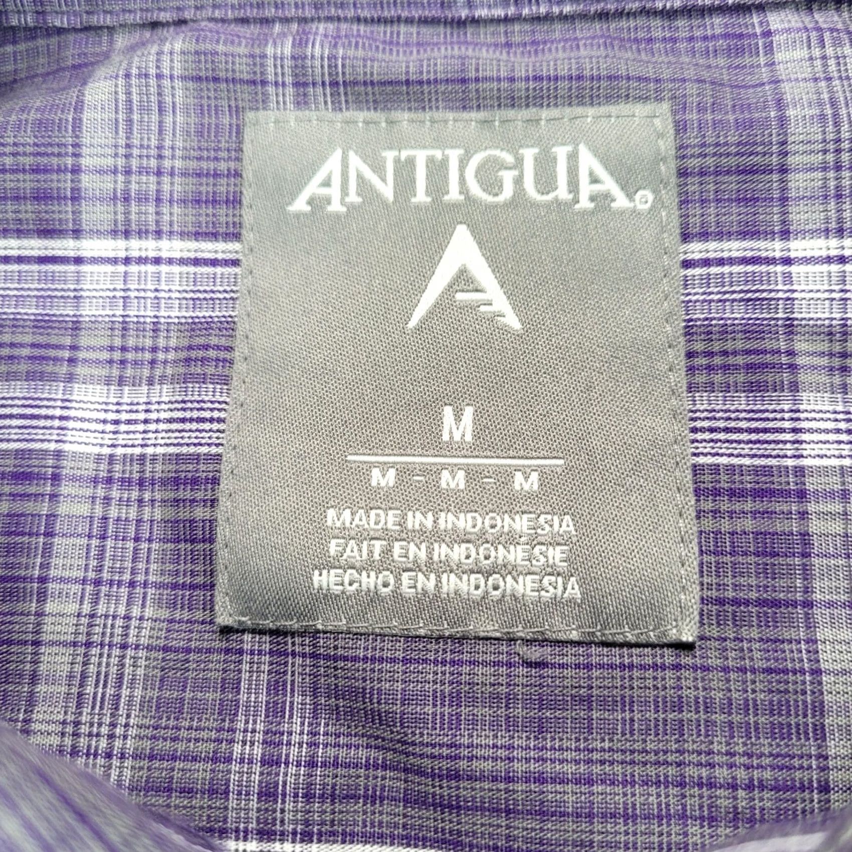 Vintage VINTAGE Antigua Clemson Tigers Plaid Button-Up Shirt Purple Long Sleeve Medium Size US M / EU 48-50 / 2 - 2 Thumbnail