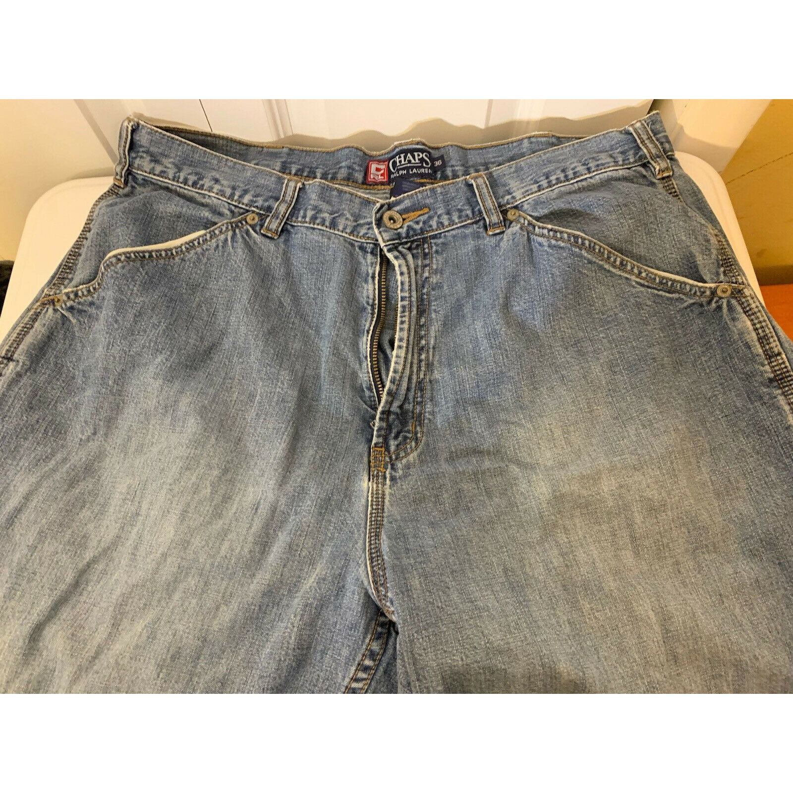 Ralph Lauren Vtg RALPH LAUREN Men’s Sz 36 CHAPS RL JEAN Cargo SHORTS Deni Size US 36 / EU 52 - 2 Thumbnail