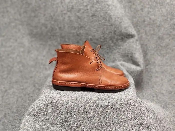 Trippen Trippen Germany Slow f Lacu up Brown Leather Unizes Boots Size US 7 / EU 40 - 23 Thumbnail