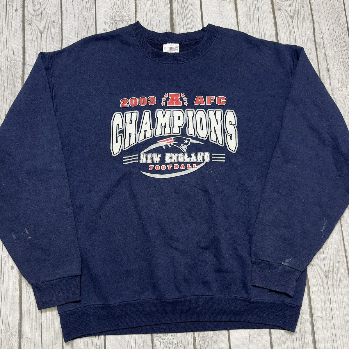 Jerzees × NFL × Vintage Vintage New England Patriots sweatshirt Size US L / EU 52-54 / 3 - 3 Thumbnail