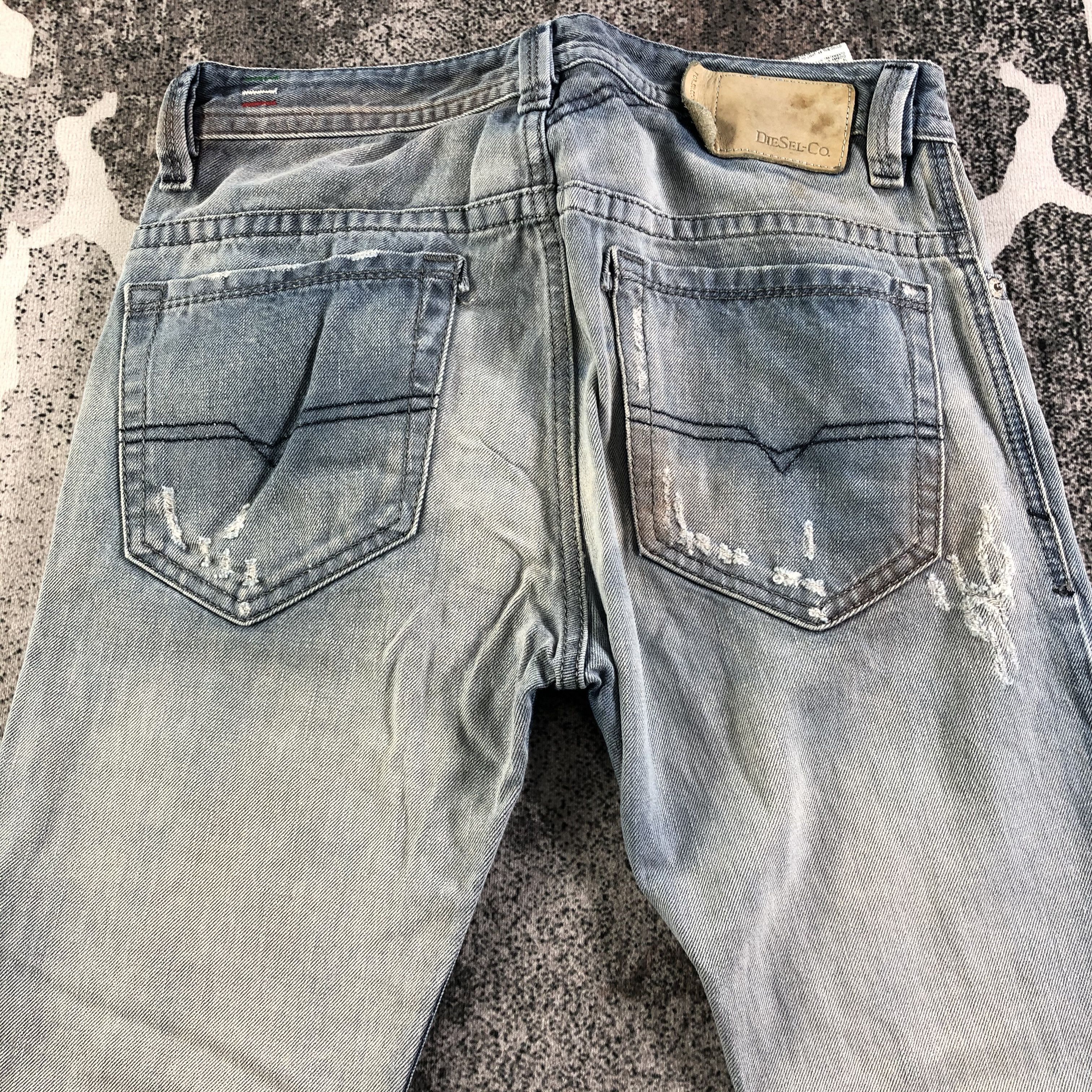 Diesel Distress Diesel Jeans Faded Blue Denim KJ2397 Size US 26 / EU 42 - 4 Thumbnail