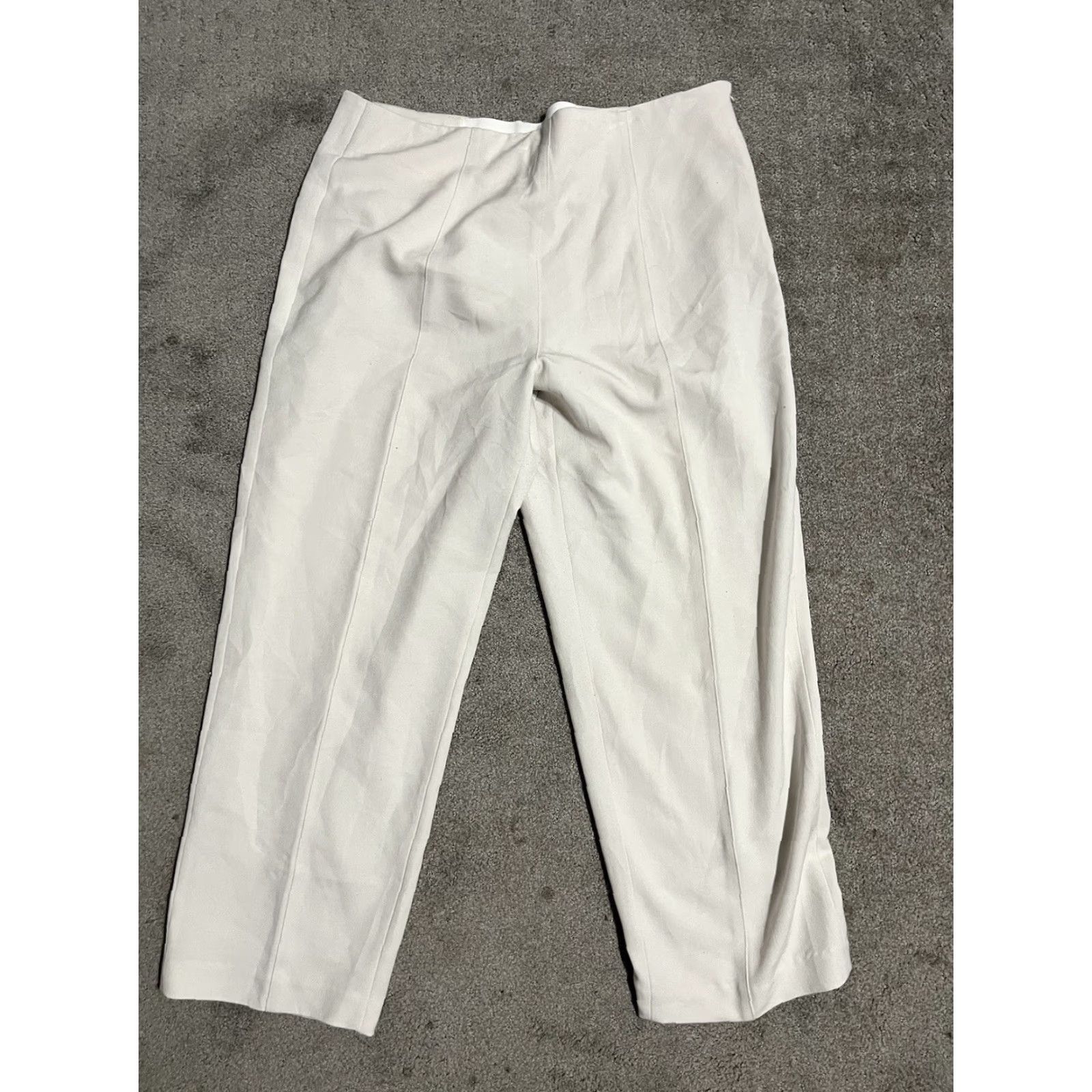 Orvis Orvis Womens Beige Straight Pants 12 Cropped 25 In Inseam Polyester Rayon Blend Cargo Size 34" / US 12 / IT 48 - 2 Thumbnail