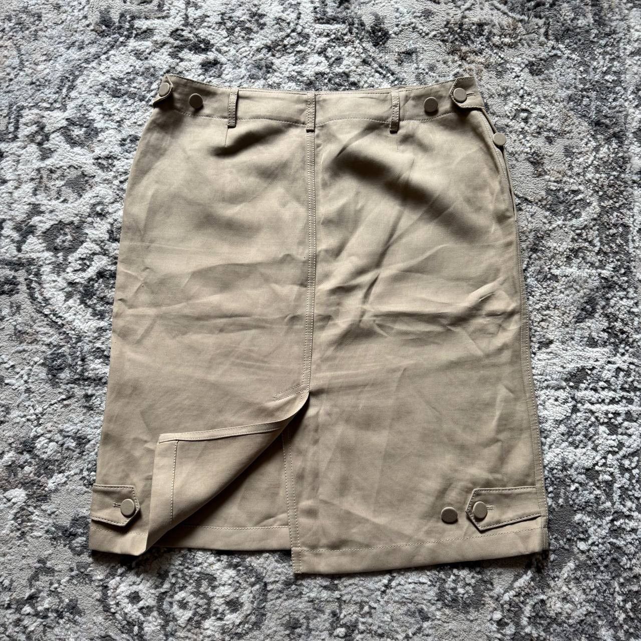 Hermes Hermes Vintage Mid Length Beige Cotton Skirt 40 Size 28" / US 6 / IT 42 - 6 Thumbnail