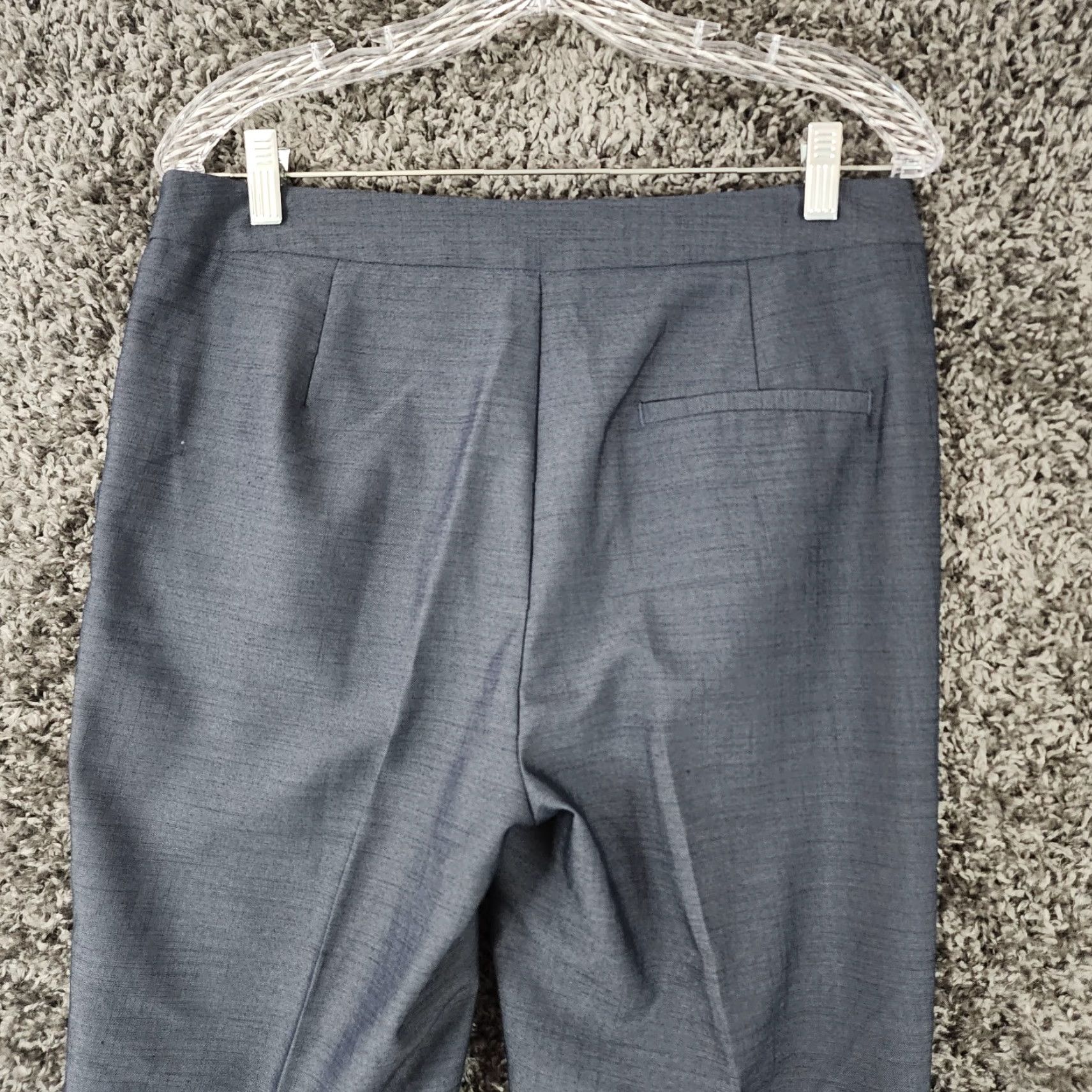 Zara VINTAGE? Wait: Not vintage. Zara Chino Pants Dress Pants Straight Leg Women Size L Blue 32x27 (Missing button) Womens Size 36" / US 14 / IT 50 - 8 Thumbnail