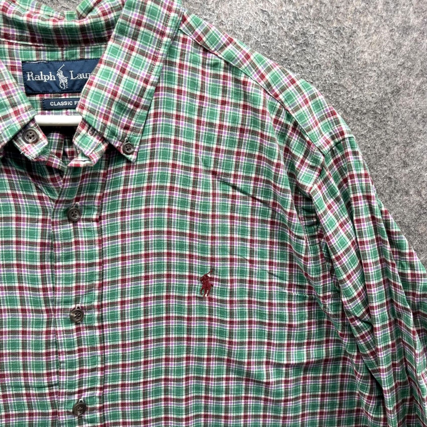Ralph Lauren Ralph Lauren Shirt Mens XL Green Plaid Long Sleeve Button Front Casual Woven Size US XL / EU 56 / 4 - 6 Thumbnail