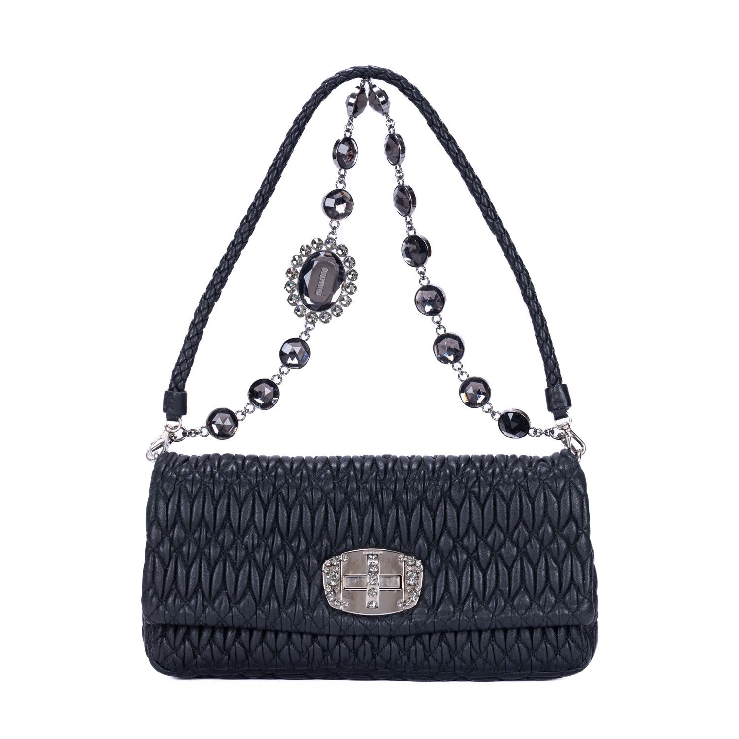 Miu Miu Crystal Cloqué Clutch Size ONE SIZE - 1 Thumbnail