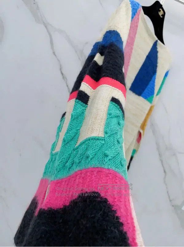 Chanel Chanel Multicolor Cotton Blend Long Sleeve Sweater . Size S / US 4 / IT 40 - 7 Thumbnail