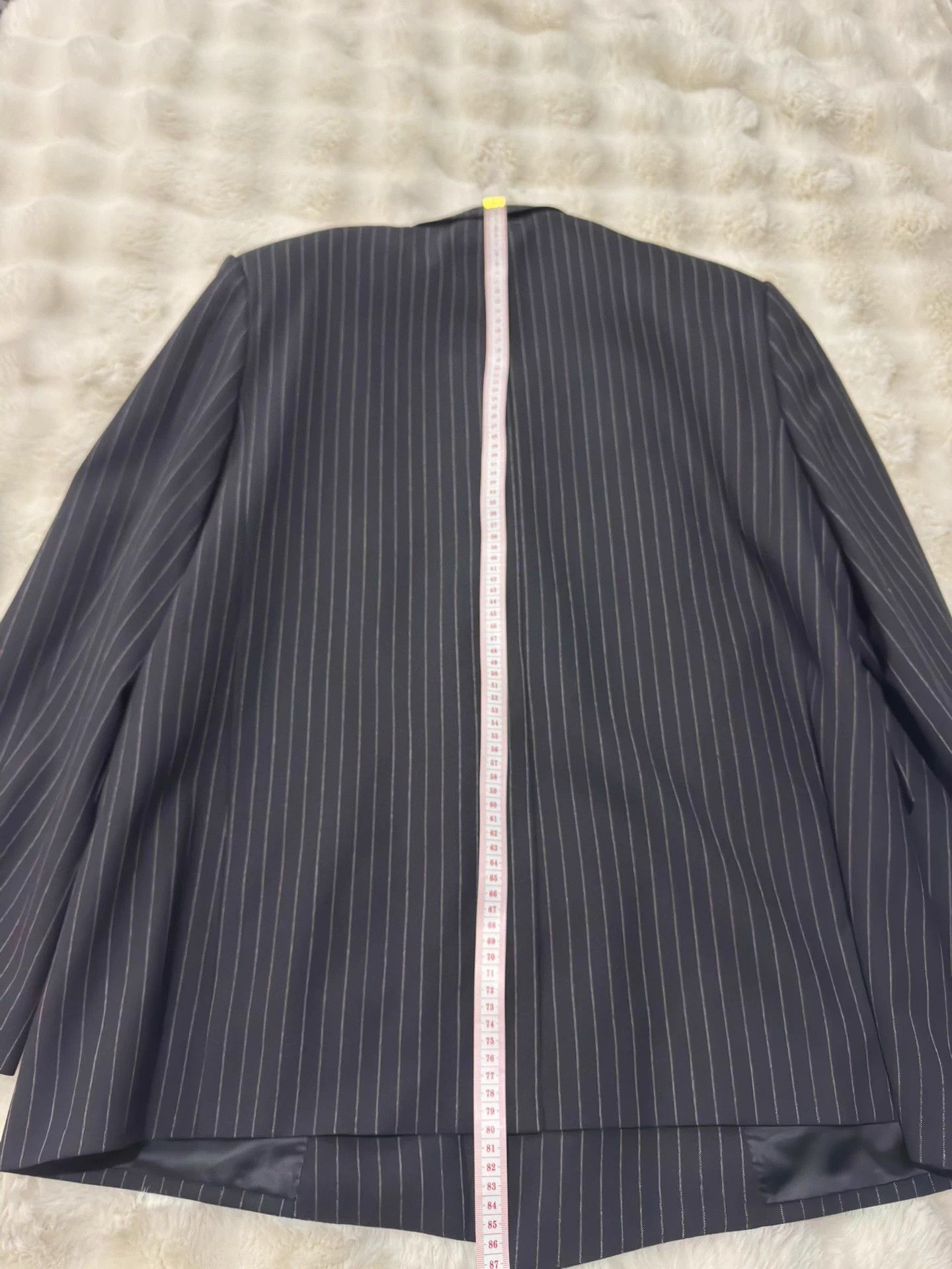 Celine Celine 23SS Black Stripe Double-Breasted Wool Suit 54 Size 50L - 9 Thumbnail