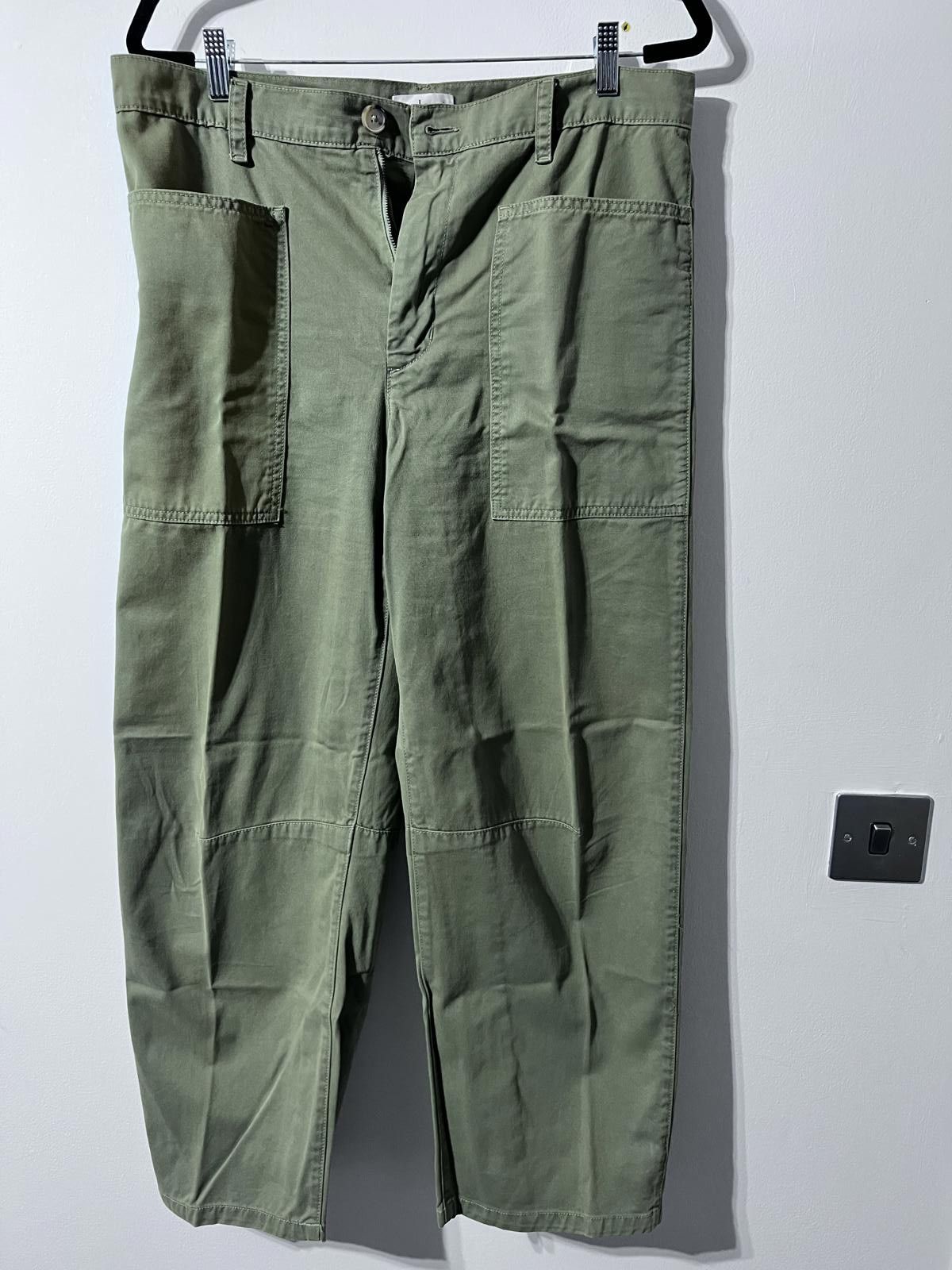 Other Velvet by Graham & Spencer Khaki Utility Trousers – Size 10 Size 28" / US 6 / IT 42 - 1 Thumbnail