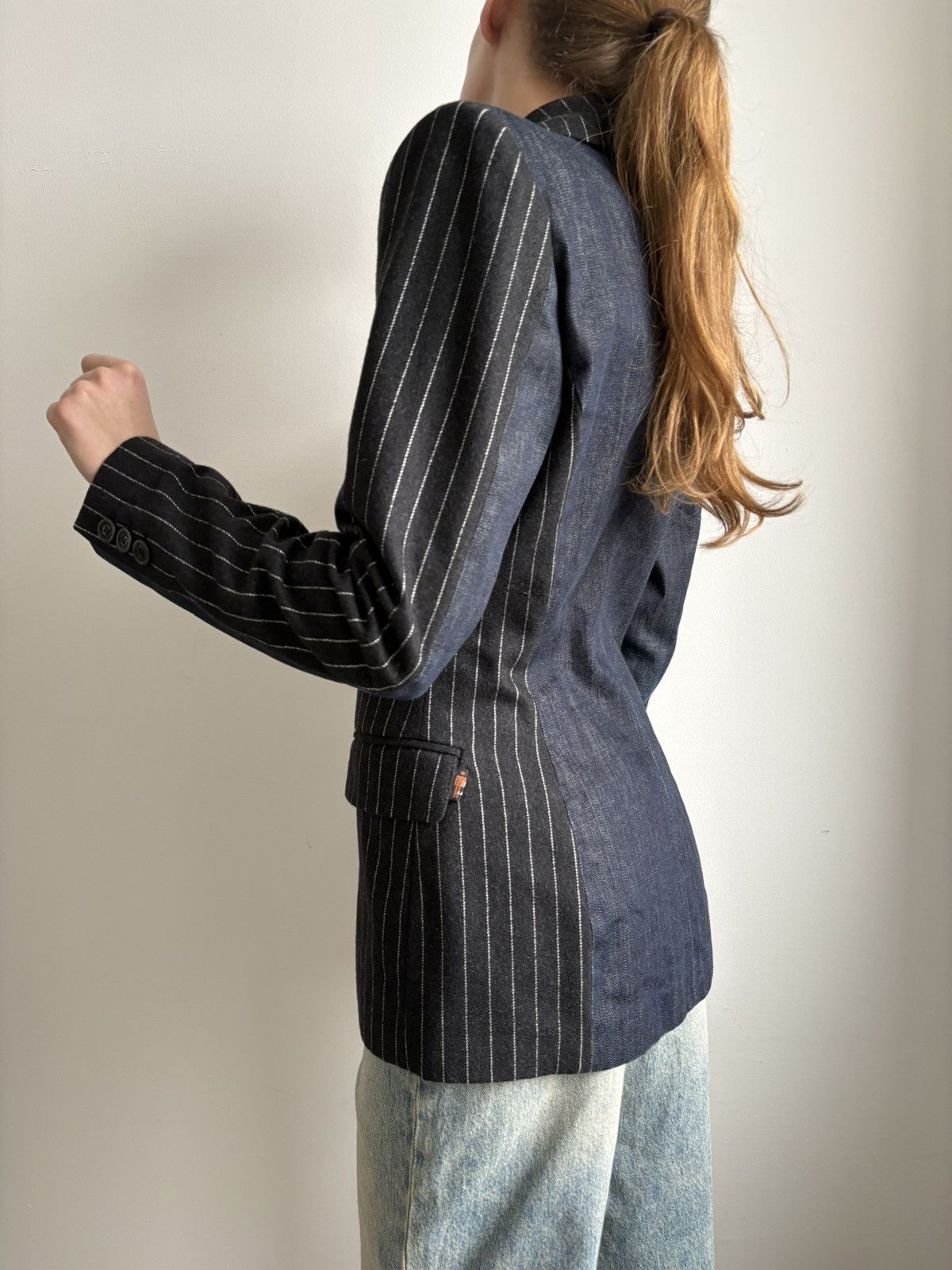 Jean Paul Gaultier Jean Paul Gaultier Jeans Tailored Blazer Striped Wool Denim Size M / US 6-8 / IT 42-44 - 1 Thumbnail