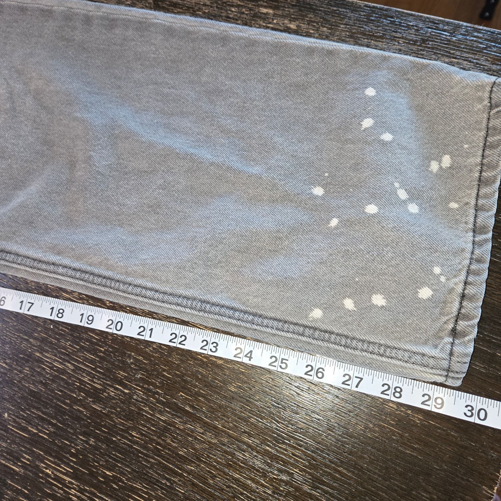 Levi's Levis Jeans 31 Low Pro Straight Leg Gray Splatter Hem Size 31" - 8 Thumbnail