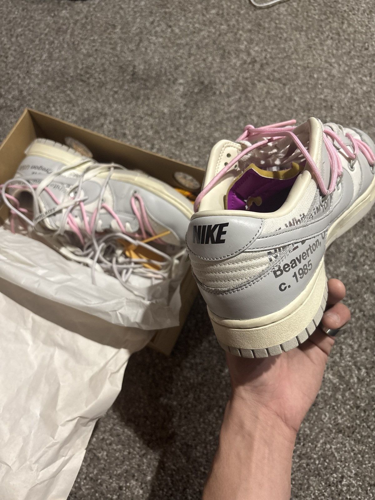 Nike × Off-White Off-white Nike dunk Lot 3 of 50 Size US 11.5 / EU 44-45 - 7 Thumbnail