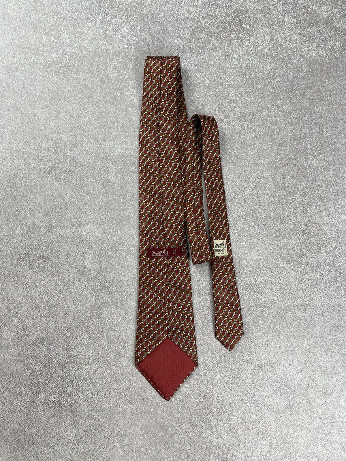 Hermes × Vintage Vintage Hermes Paris Silk Tie Size ONE SIZE - 8 Thumbnail