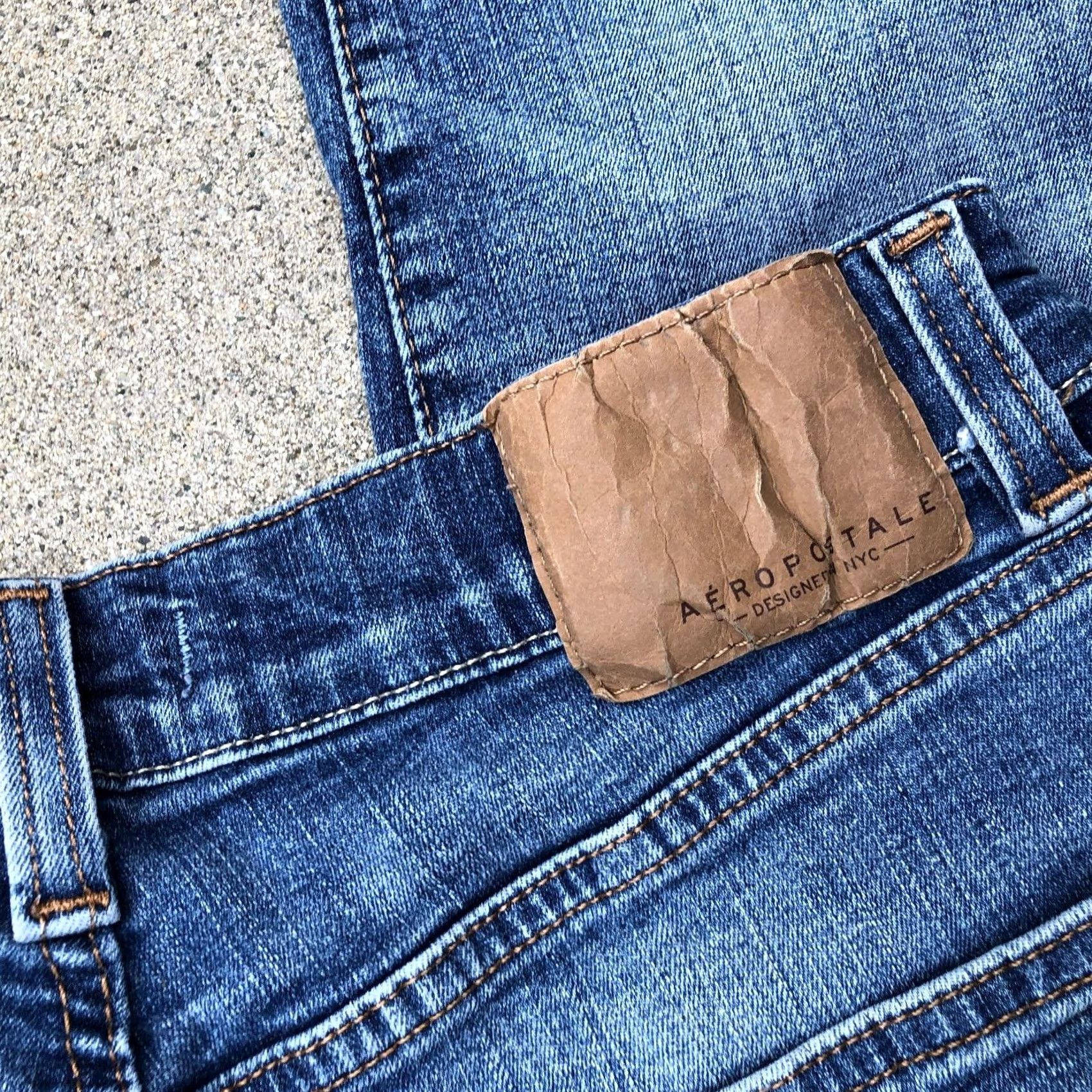 Vintage Aéropostale Jeans Straight Denim 30/30 Men Medium Wash Blue Pants Size US 30 / EU 46 - 5 Thumbnail