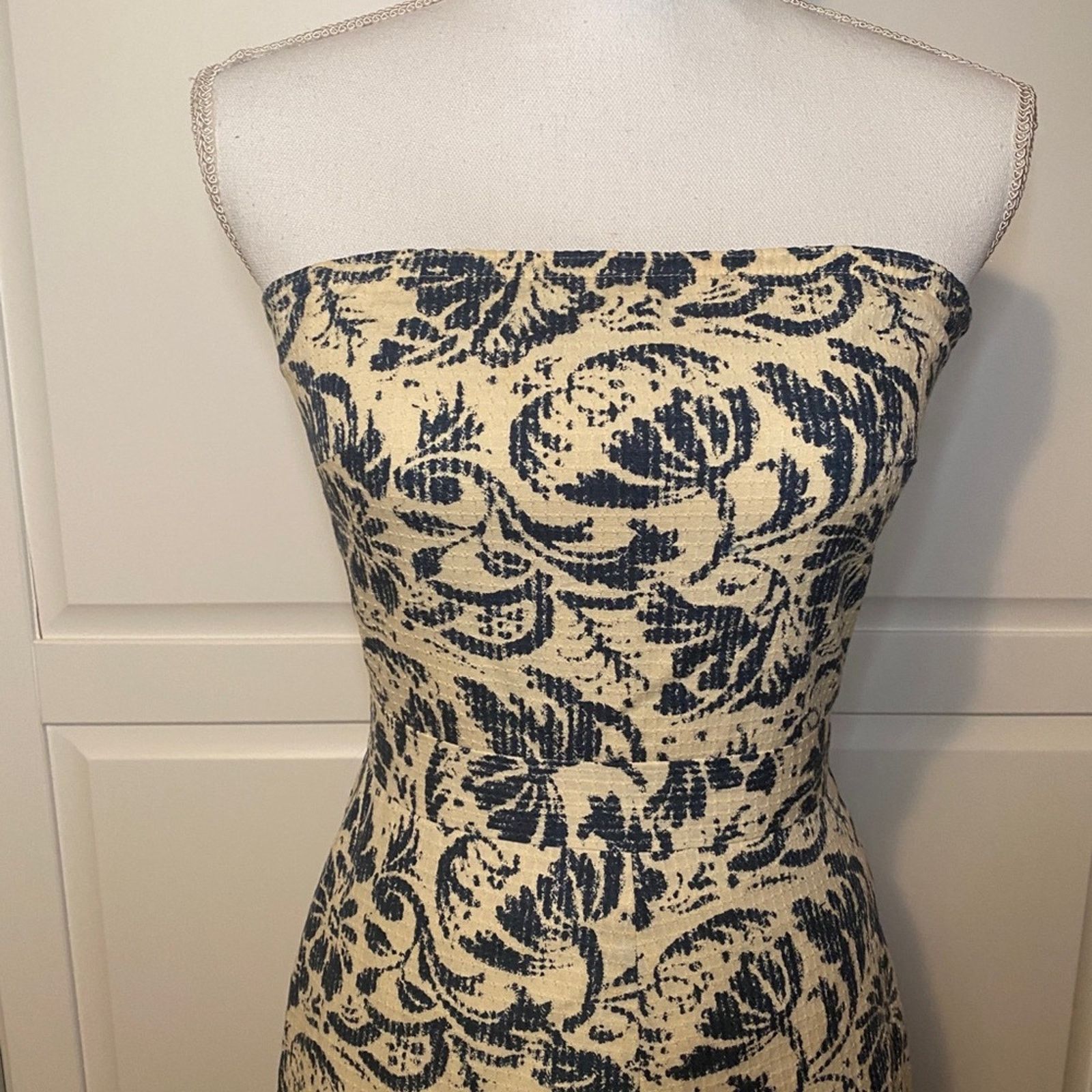 J.Crew Vintage 90’s J Crew Floral Strapless Dress Size XS / US 0-2 / IT 36-38 - 7 Thumbnail