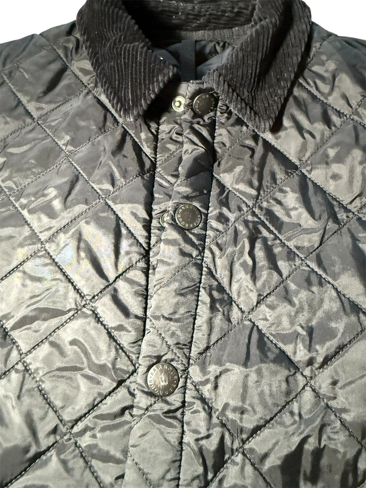 Barbour Barbour Liddesdale Quilted Jacket Black Cord Collar S Size US S / EU 44-46 / 1 - 6 Thumbnail