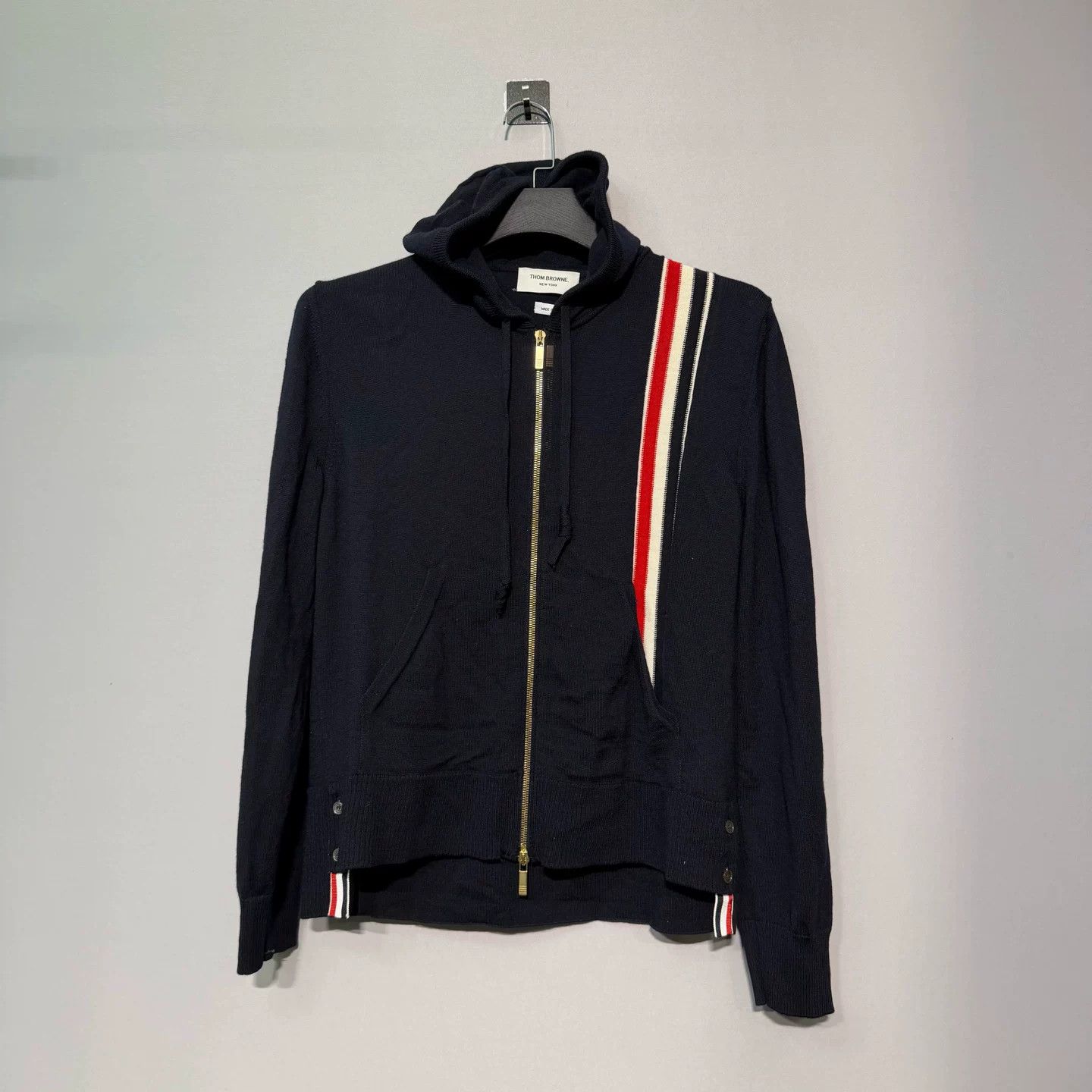Thom Browne Thom Old Money Gold Zipper Striped Jacket Size US M / EU 48-50 / 2 - 1 Thumbnail