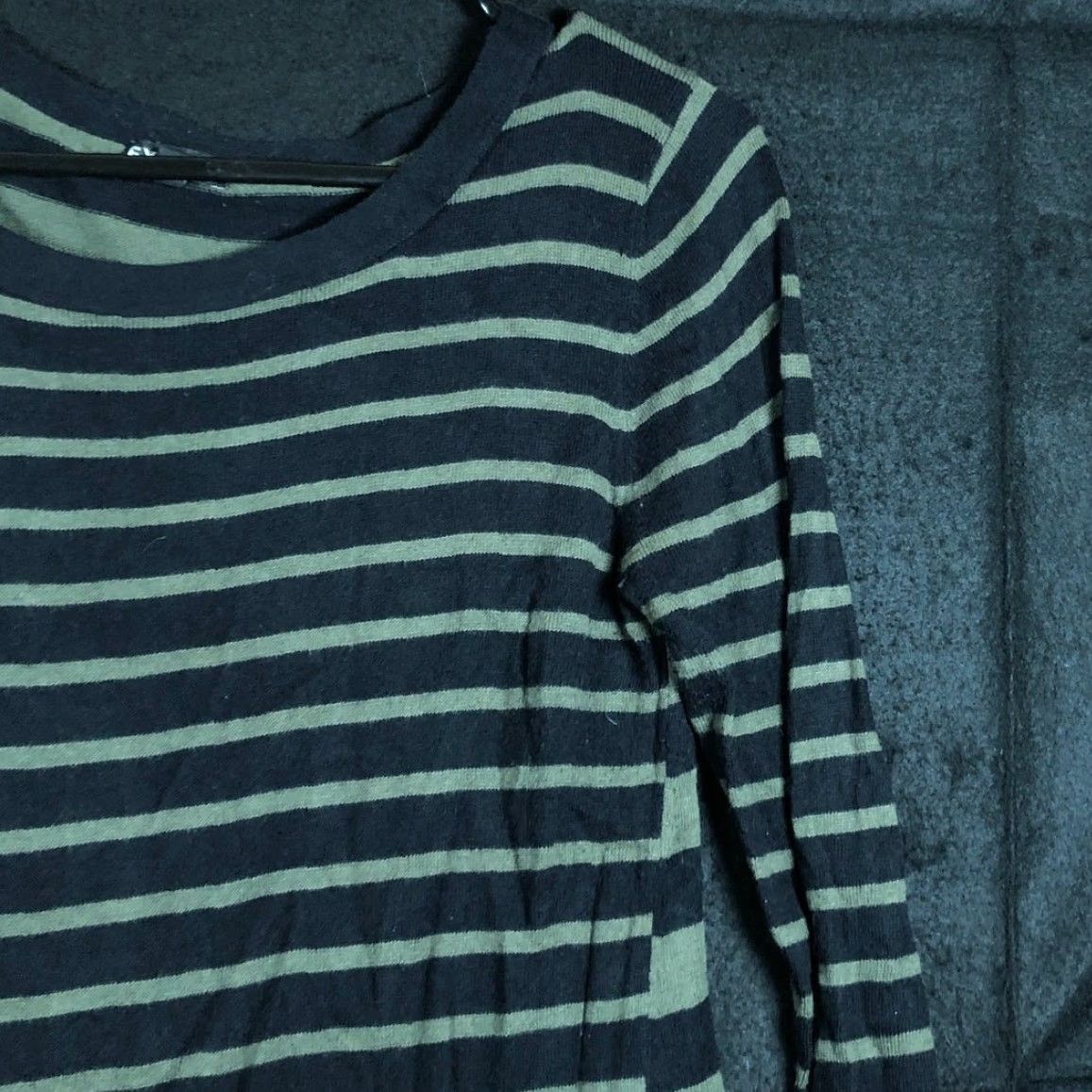 Express Express Sweater Green Striped Long Sleeve Cozy Stretch Medium Womens Size M / US 6-8 / IT 42-44 - 5 Thumbnail