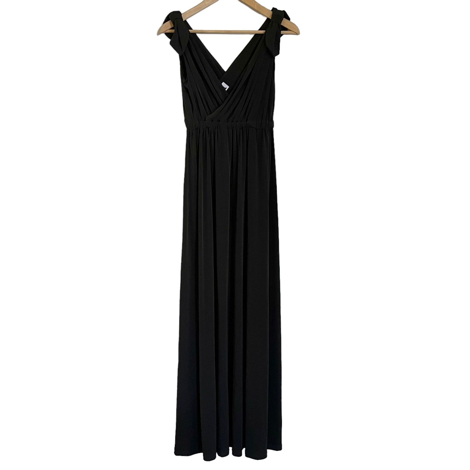 Other NWOT Vicky Tiel Black Sleeveless Draped Grecian Maxi Dress Size XS / US 0-2 / IT 36-38 - 2 Thumbnail