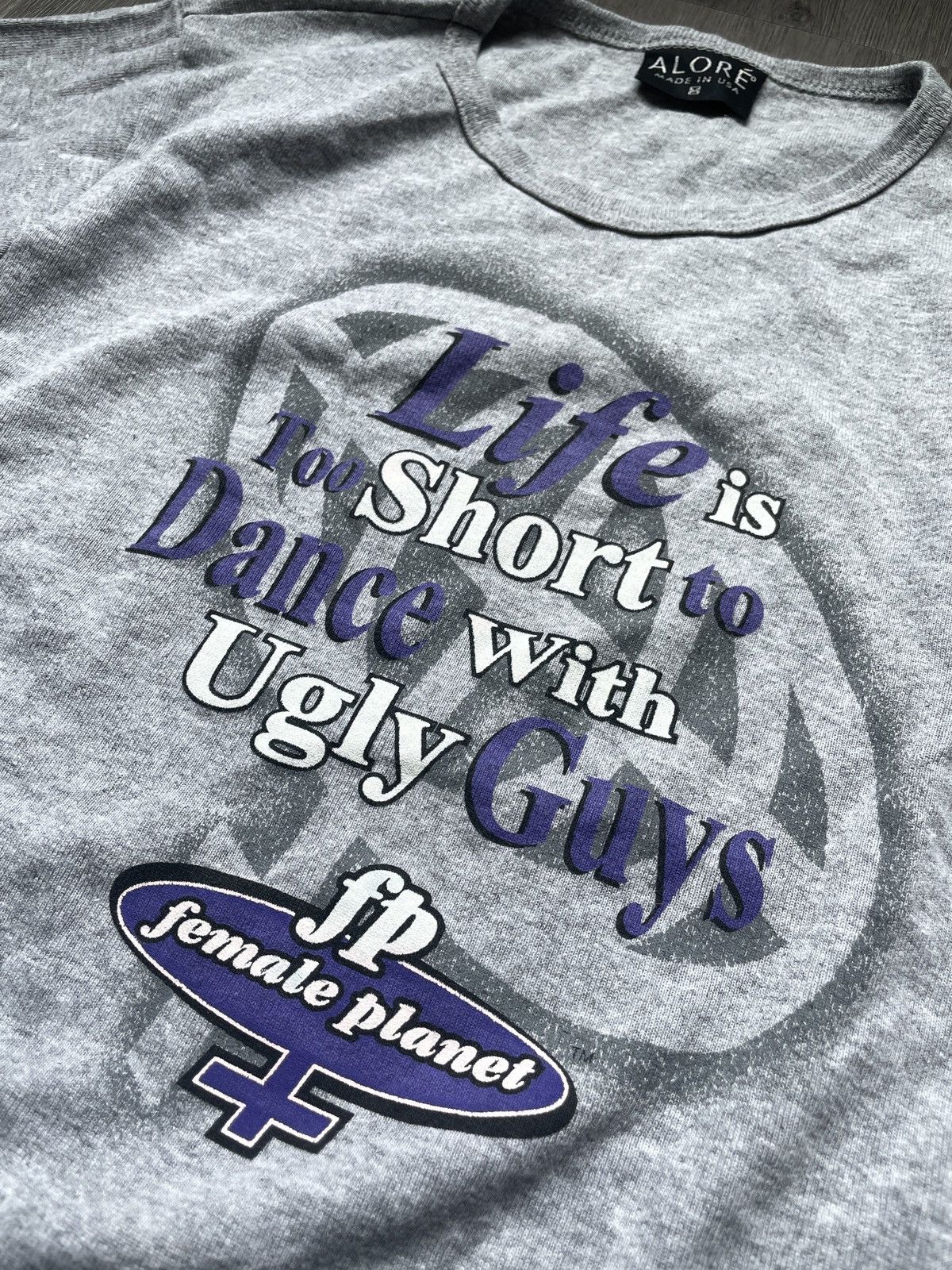 Other Y2K Female Planet “Don’t Dance with Ugly Guys” T-shirt(Sz.M) Size M / US 6-8 / IT 42-44 - 2 Thumbnail
