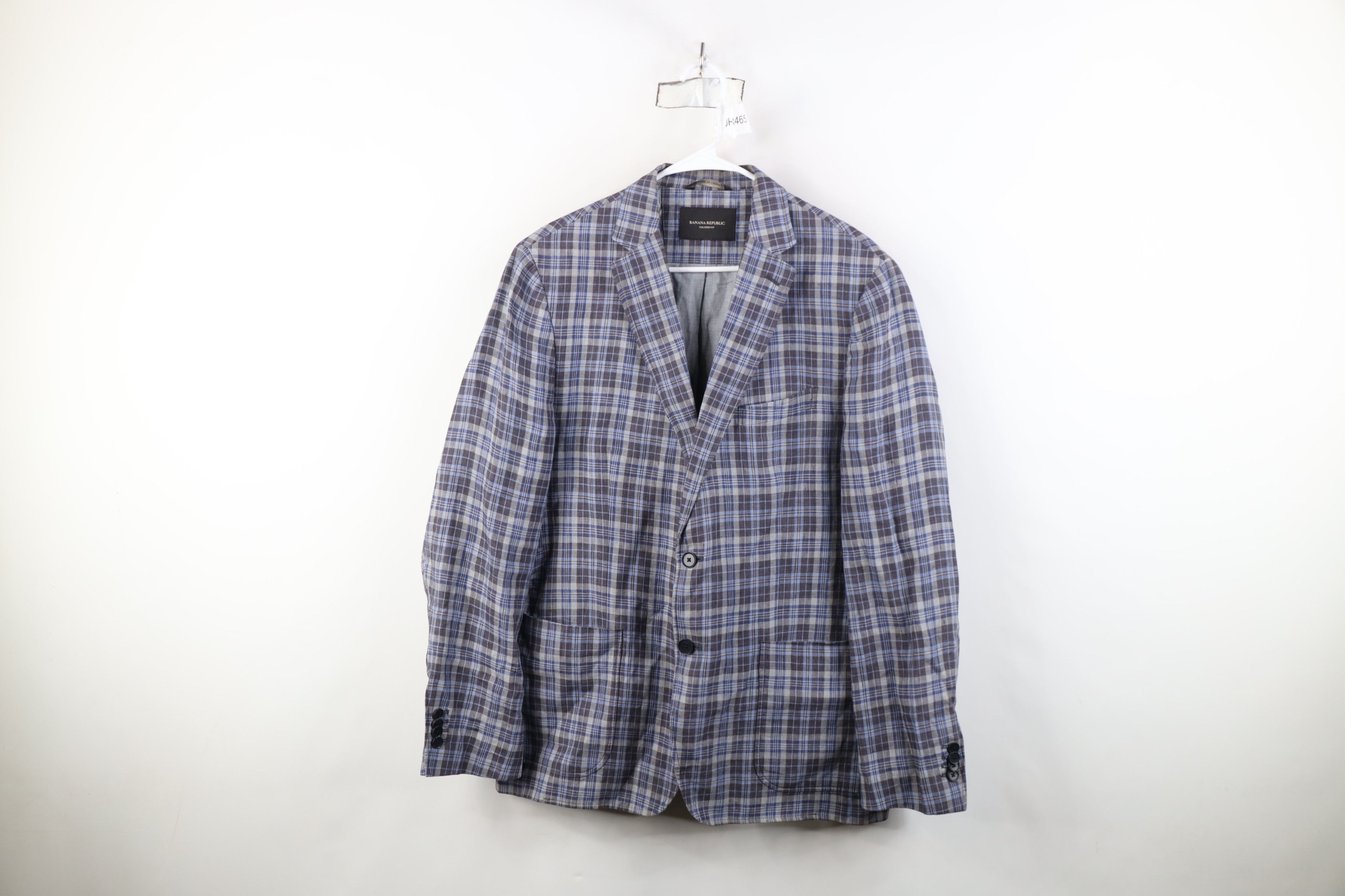 Banana Republic Banana Republic Linen 2 Button Blazer Suit Coat Jacket Plaid Size US XXL / EU 58 / 5 - 1 Thumbnail