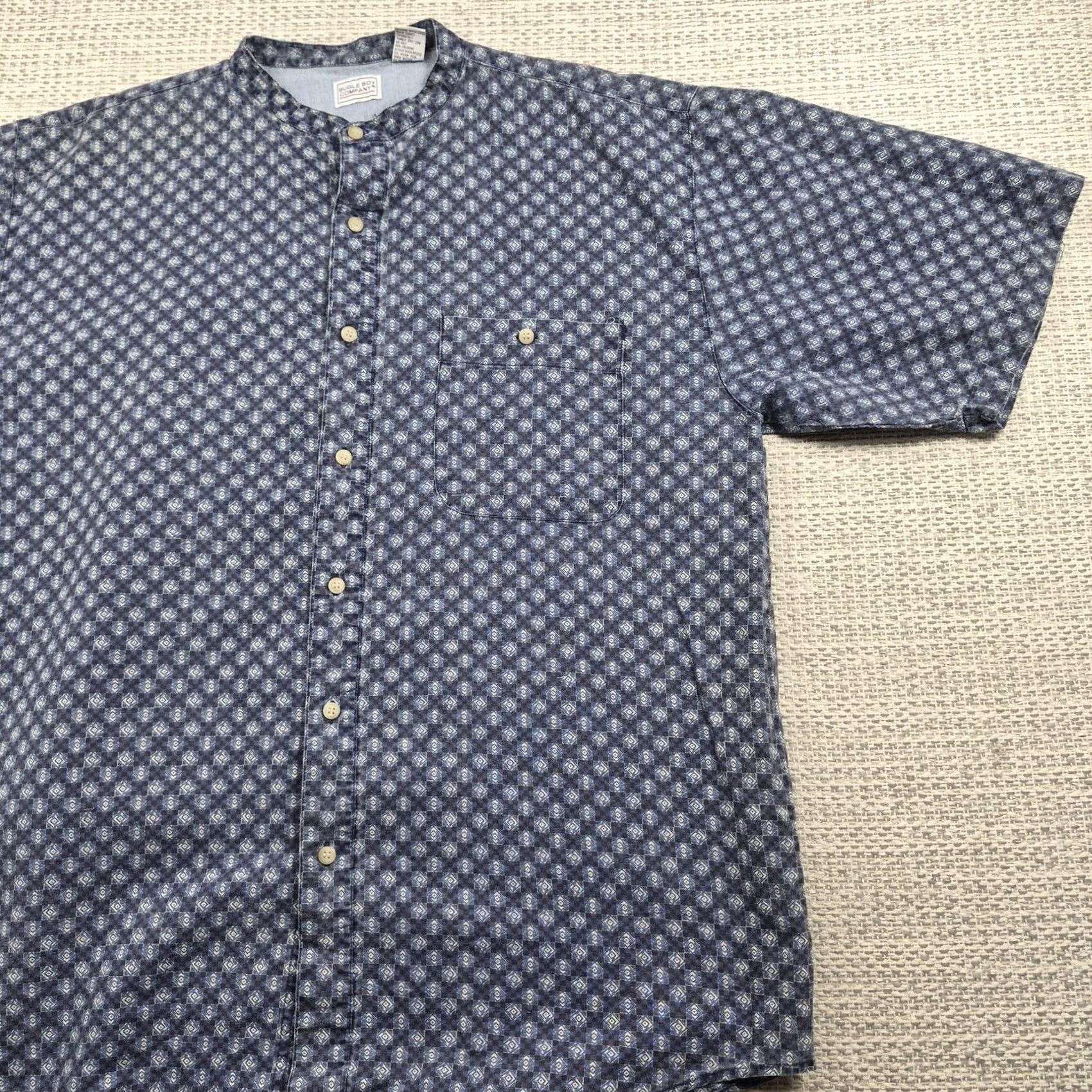 Vintage VINTAGE Bugle Boy Company Shirt Mens XL Geometric Short Sleeve Button Up 90s Size US XL / EU 56 / 4 - 2 Thumbnail