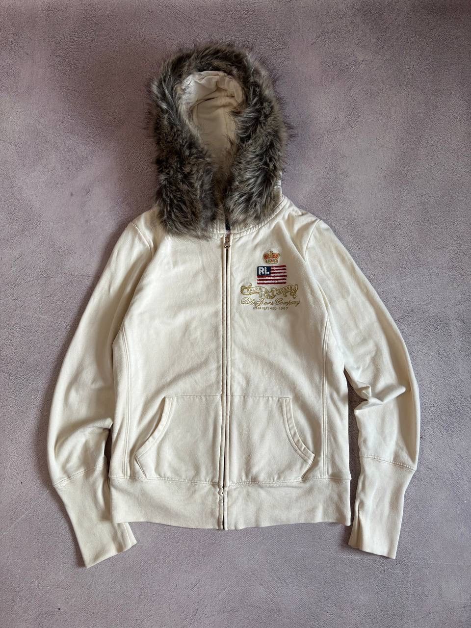 Polo Ralph Lauren × Vintage Vintage Polo Ralph Lauren distressed mohair hoodie Size S / US 4 / IT 40 - 1 Thumbnail