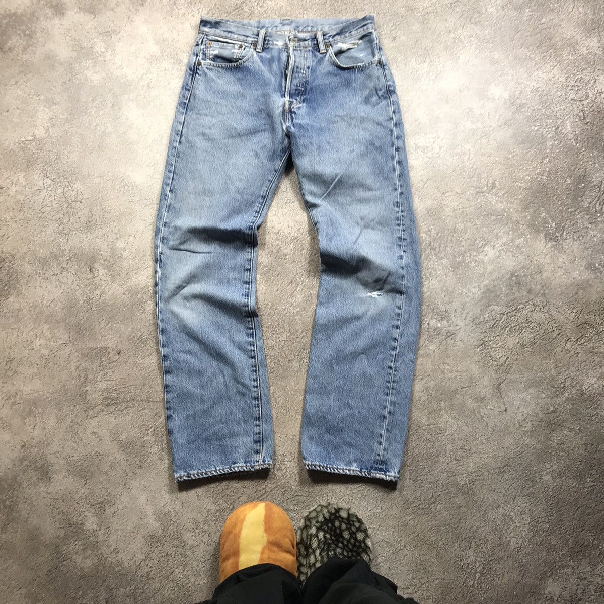 Vintage Vintage 90s Levis Baggy Distressed Thrashed Jeans Grunge 30 Size US 30 / EU 46 - 4 Thumbnail