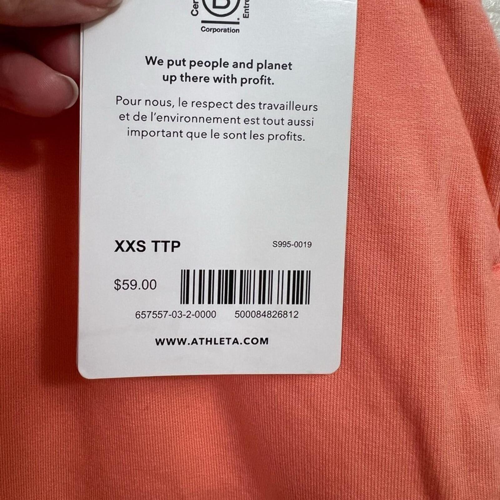 Other Athleta Women's Vibrant‎ Peach Athletic Shorts XXS Size 25" / US 0 / IT 36 - 2 Thumbnail