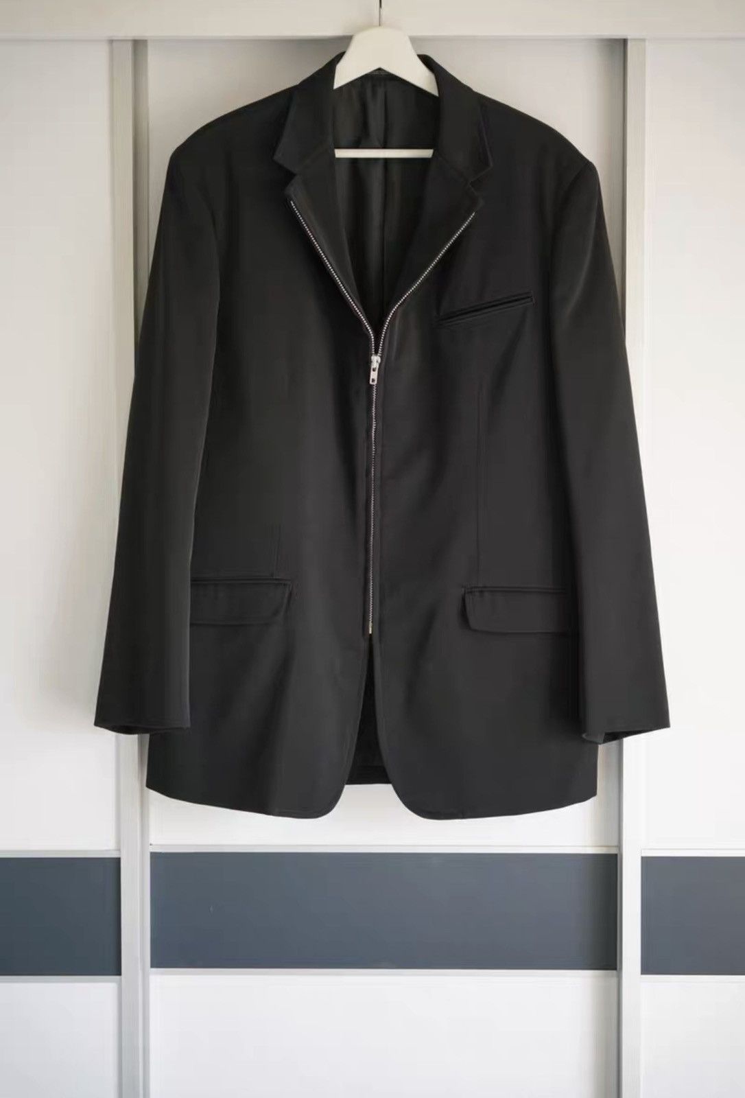 Yohji Yamamoto Yohji Yamamoto 02AW Leather Button Zip Blazer J4 Size US M / EU 48-50 / 2 - 1 Thumbnail