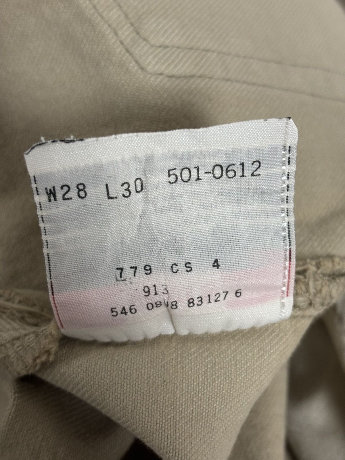 Levi's Vintage Levis 501 Beige Denim Jeans Pants 90s USA Made Size 28" / US 6 / IT 42 - 9 Thumbnail