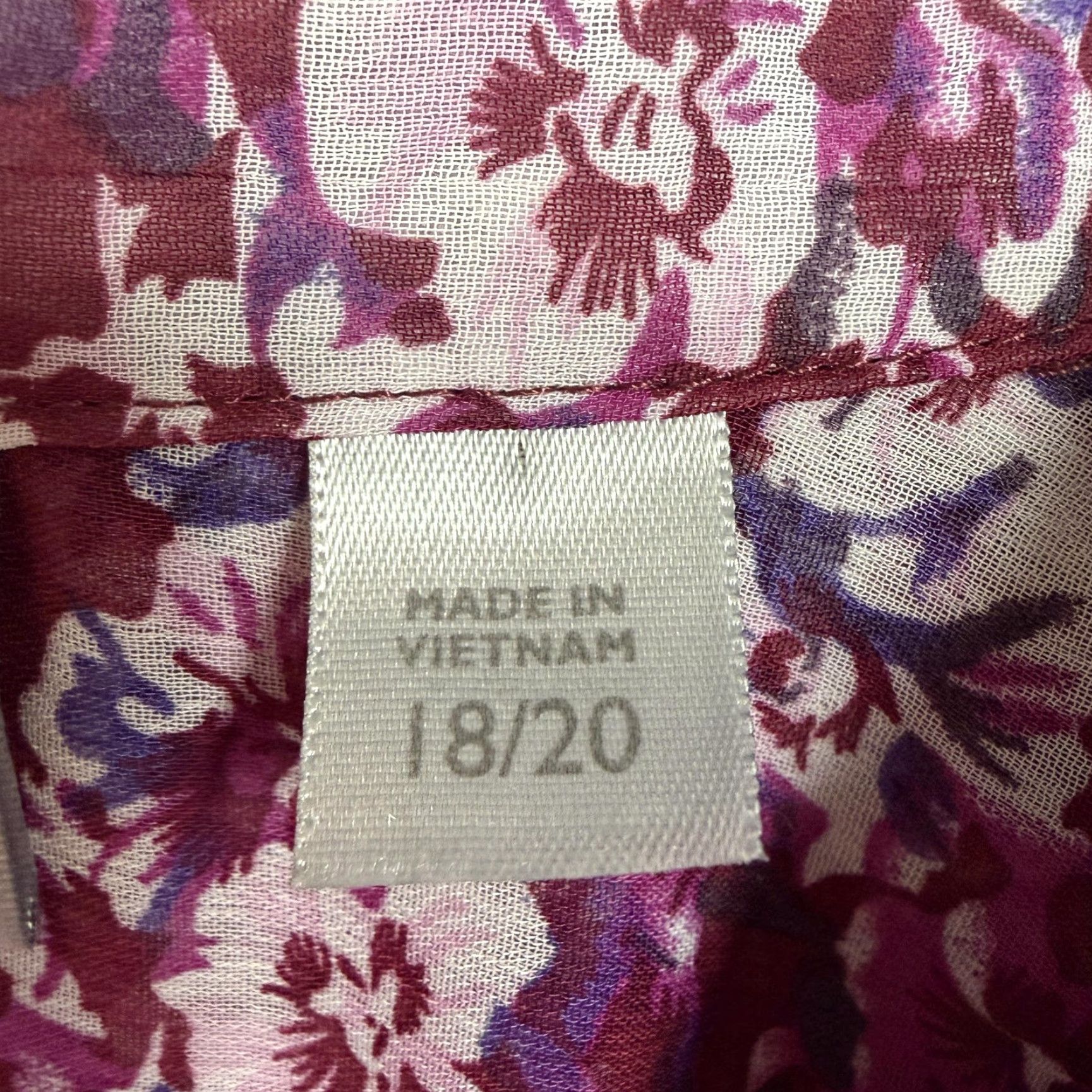 Avenue Avenue Blouse Womens 18/20 Plus Purple Floral Chiffon Boho Cottagecore Layering Size XXL / US 16-18 / IT 52-54 - 5 Thumbnail