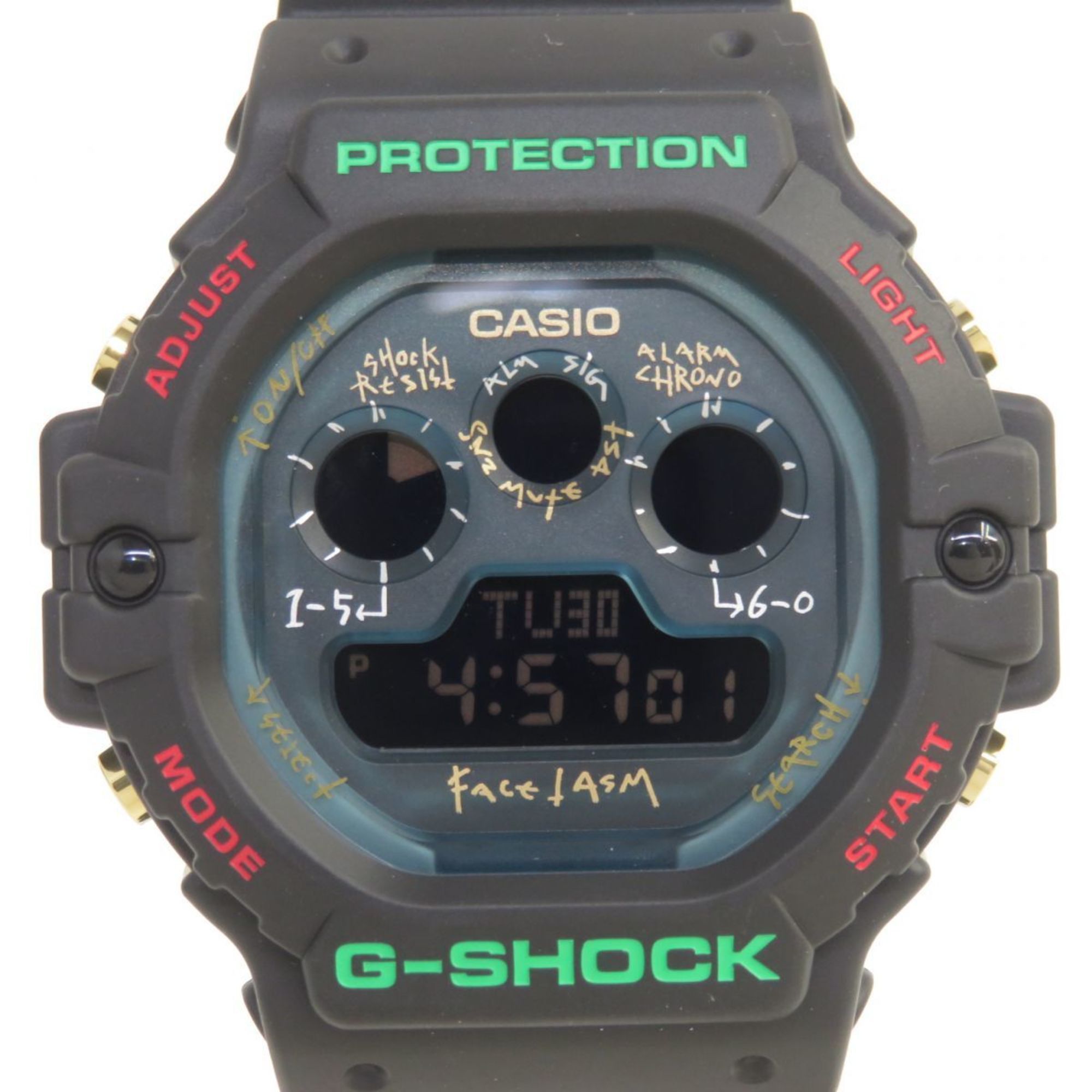 image of Casio G-Shock Facetasm Collaboration Model Dw-5900Fa-1Jr Quartz Watch in Blue, Women's