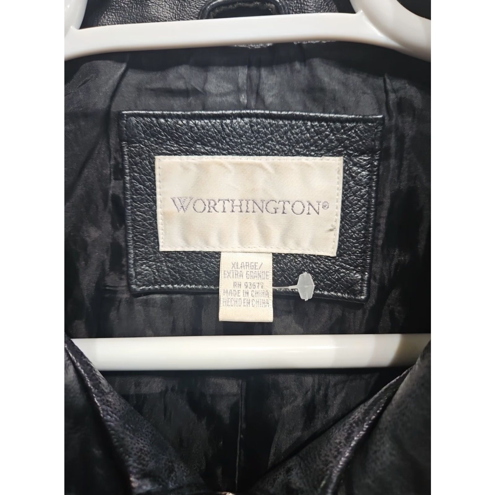 Worthington Worthington Genuine Leather Jacket Womens Black XL Full Zip Long Coat Jacket Size XL / US 12-14 / IT 48-50 - 4 Thumbnail