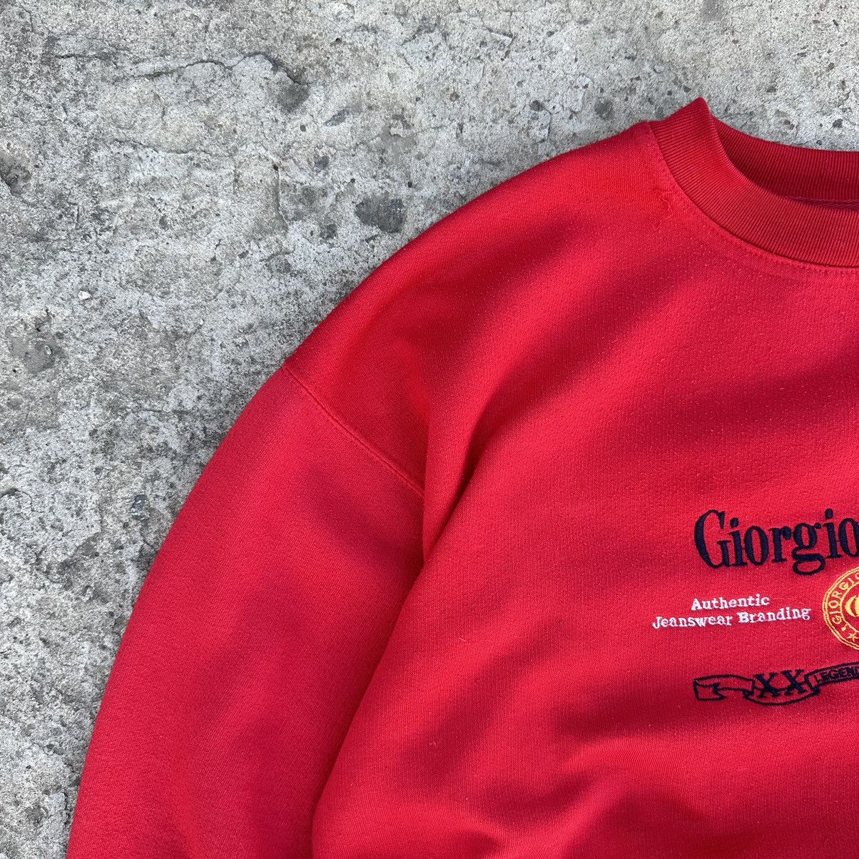 Designer × Vintage Vintage Giorgio Classic Sweatshirt Big Logo Style USA Fitted Size US L / EU 52-54 / 3 - 5 Thumbnail