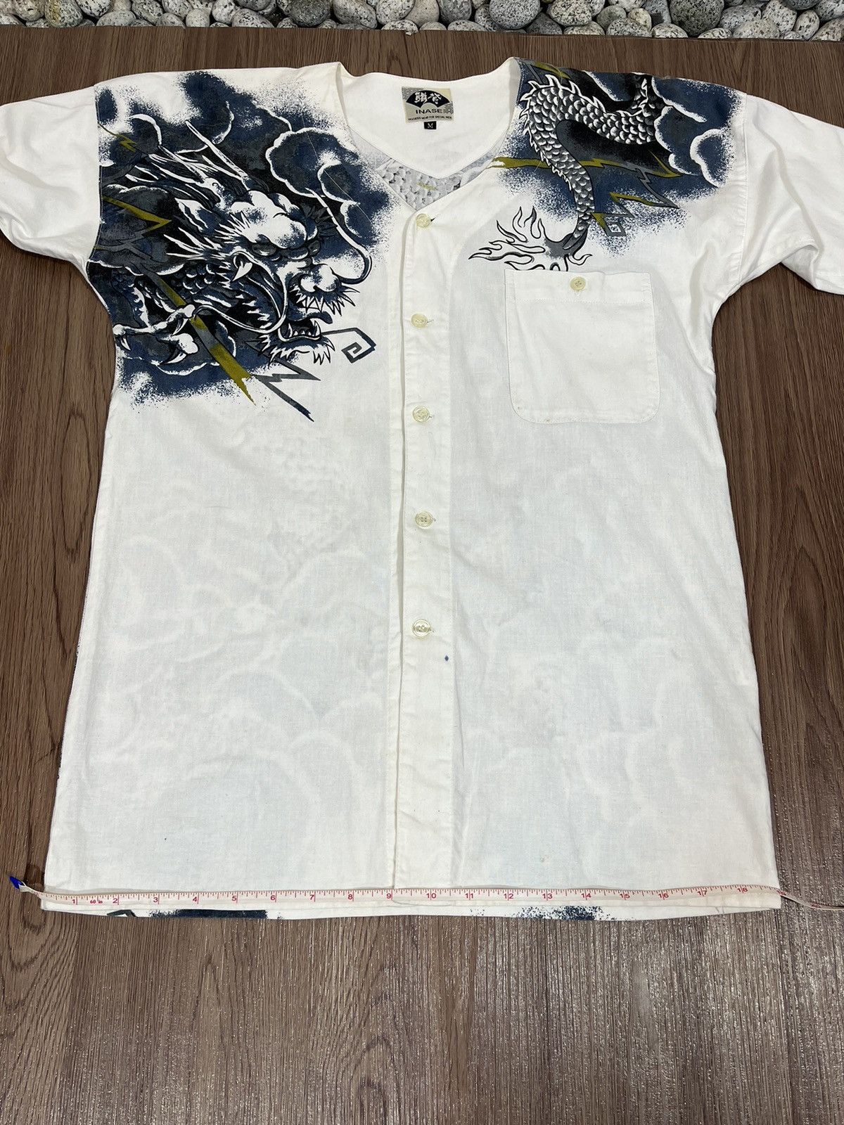 Japanese Brand Inase Vintage Japan Sukajan Dragon Button Shirt Size US M / EU 48-50 / 2 - 13 Thumbnail