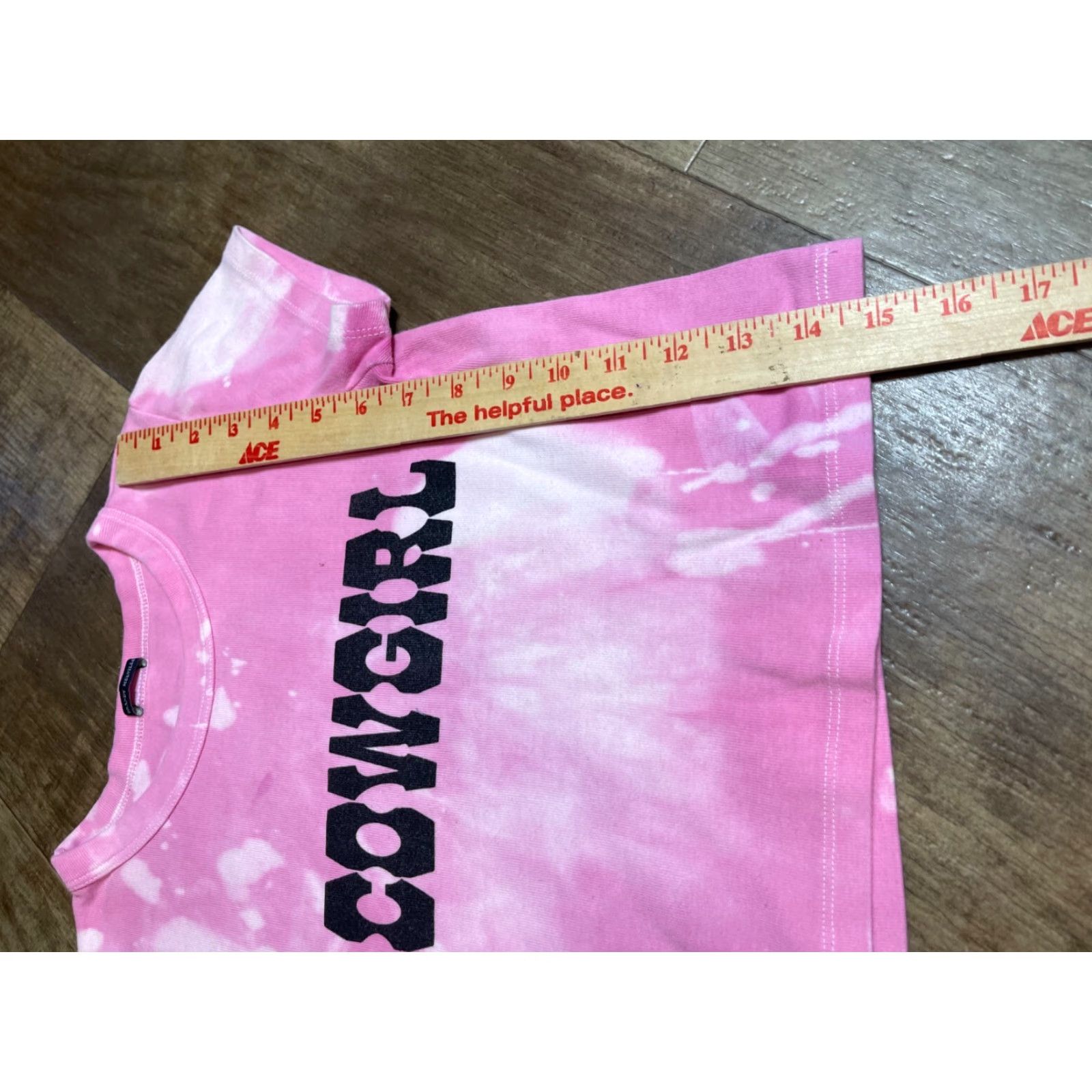 Brandy Melville Brandy Melville Crop Top Shirt Cowgirl Pink Short Sleeve Regular Women 26" Chest Logo Cropped T-Shirt Size 4XL / US 24-26 - 2 Thumbnail