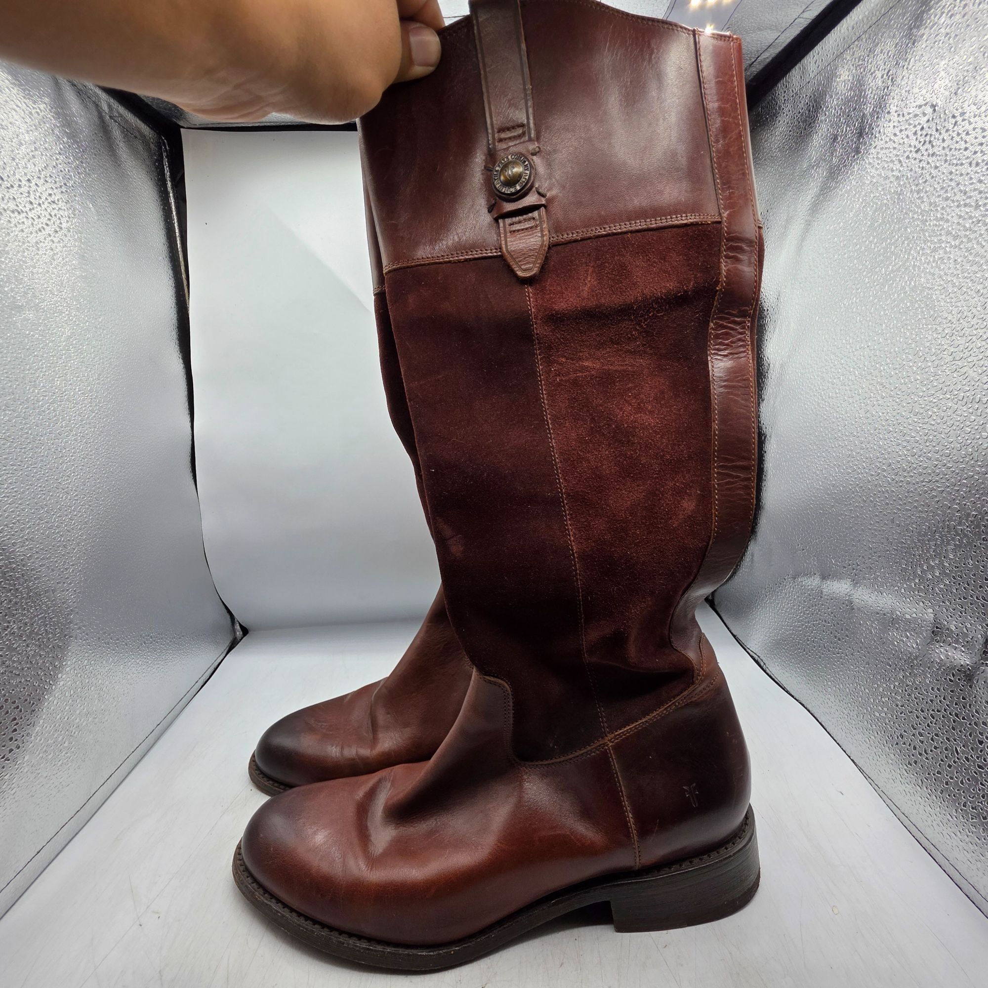Frye Frye Jayden Button Tall Womens Size 10 Red Equestrian Riding Size US 10 / IT 40 - 3 Thumbnail