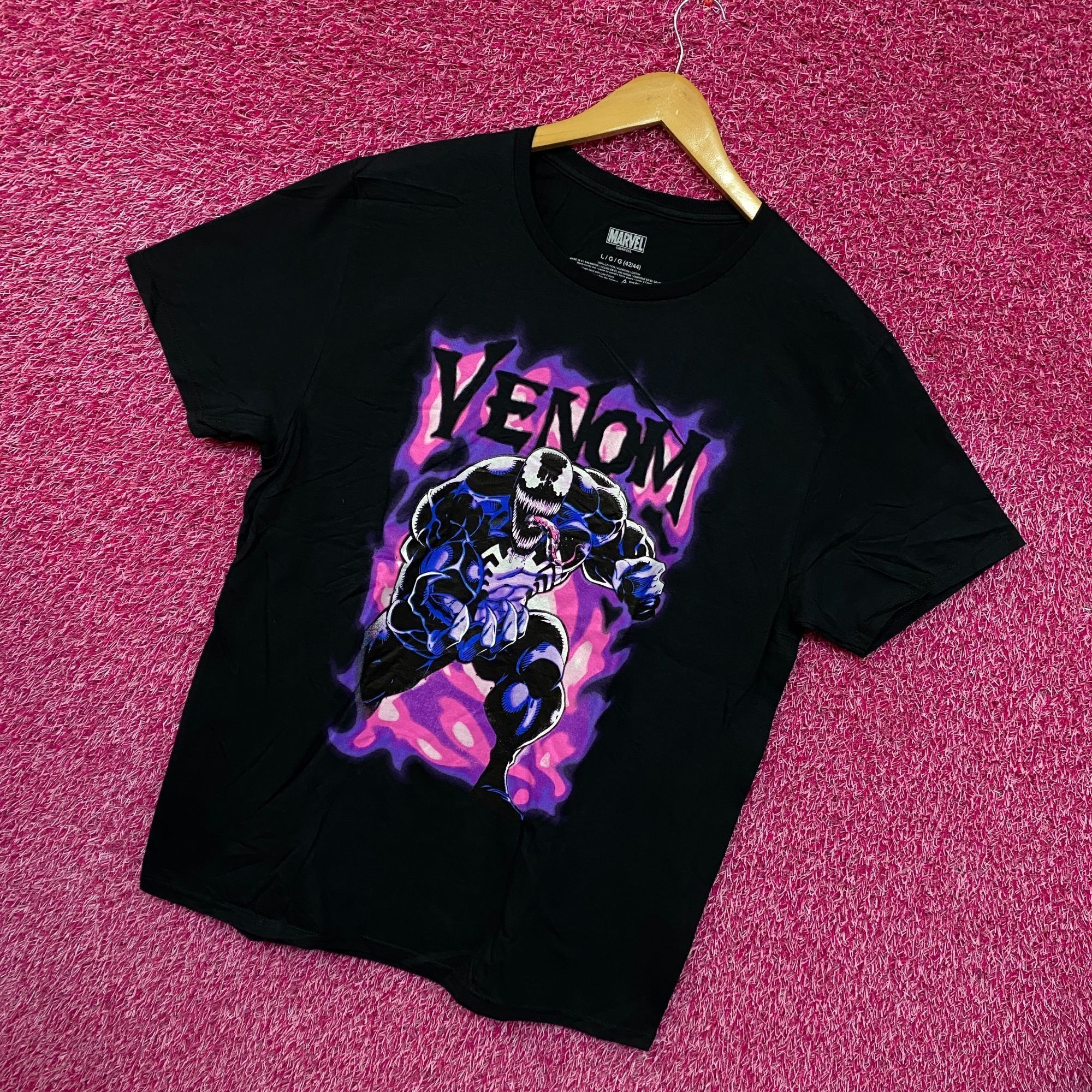 Marvel Comics Venom Spiderman Villain Purple Haze Marvel Comics Tee L Size US L / EU 52-54 / 3 - 3 Thumbnail
